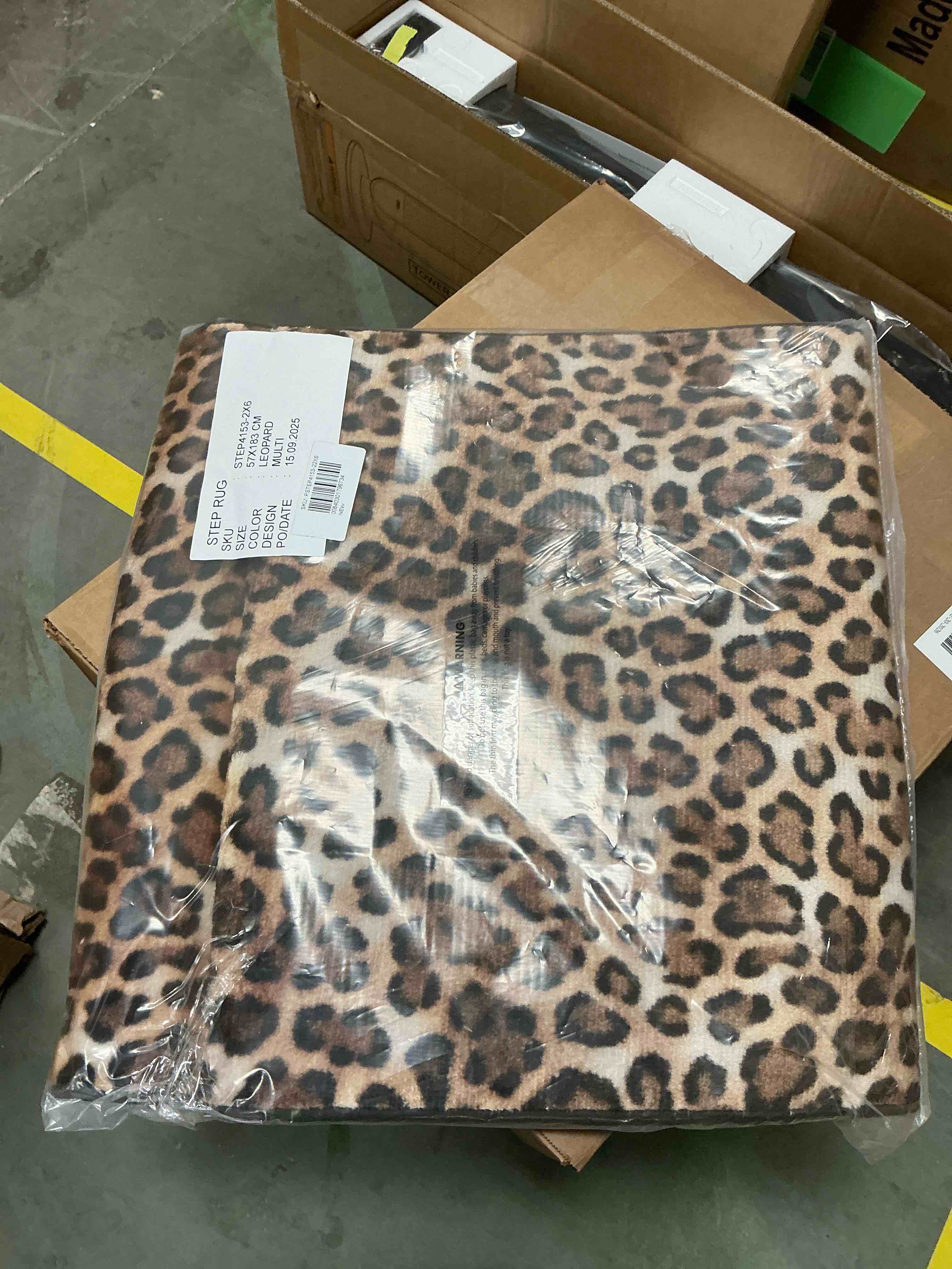 Condition photo showing New/Like New for Ottomanson Non-Slip Washable Kitchen Runner Rug Mat for Hallway Durable Easy Care 1 10  x 6  Leopard Print Brown