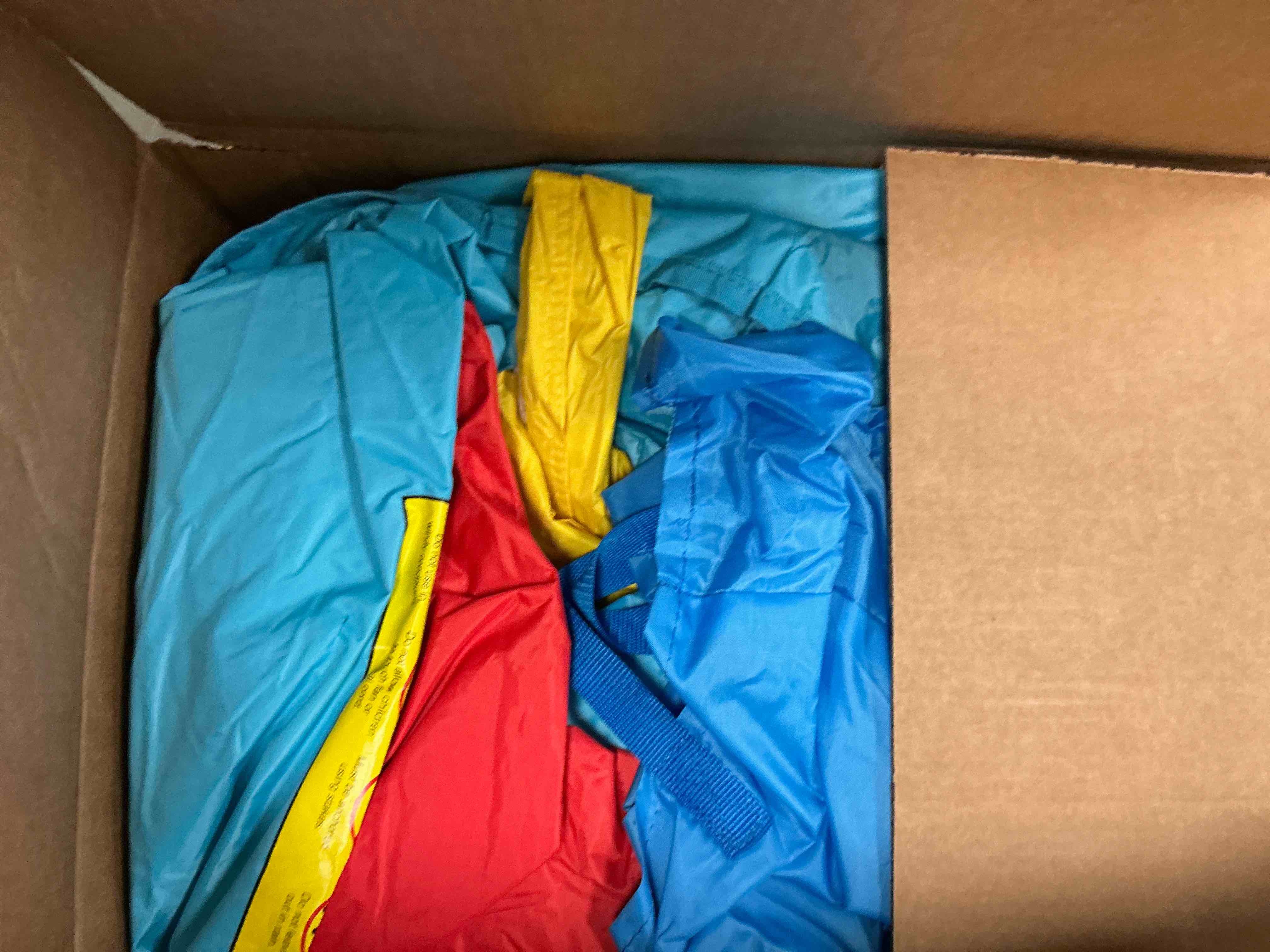 Condition photo showing Good Condition for WELLFUNTIME Inflatable Bounce House with Slide, Kids Bouncer Jumping Castle with Blower, Ball Pool for Backyard