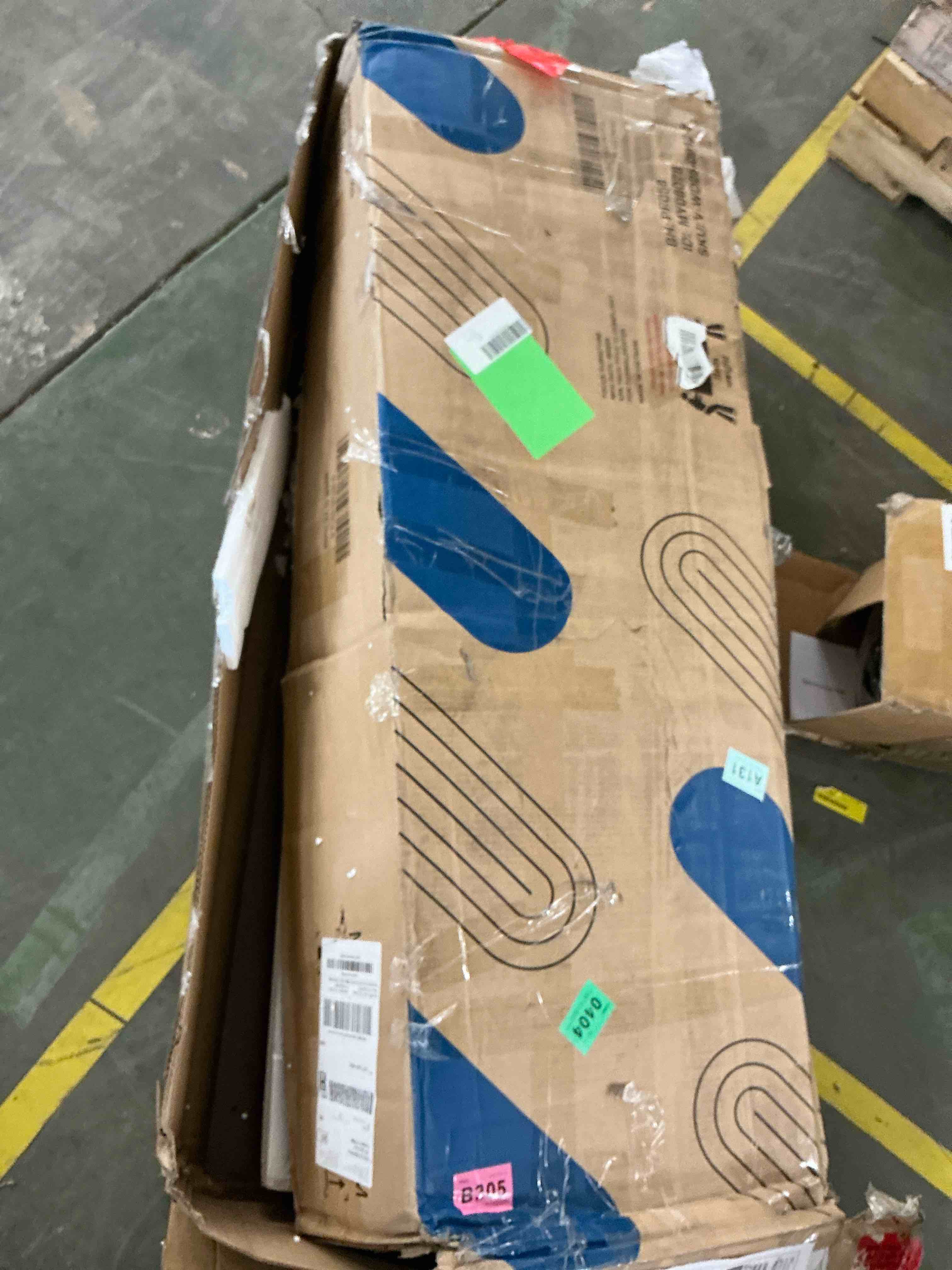 Condition photo showing As Is for Homall 52'' Wide 6 Drawer Dresser for Bedroom, Modern Wood Chest of Drawers with Smooth-gliding Drawers, Storage Organizer for Bedroom Living Room, Brown