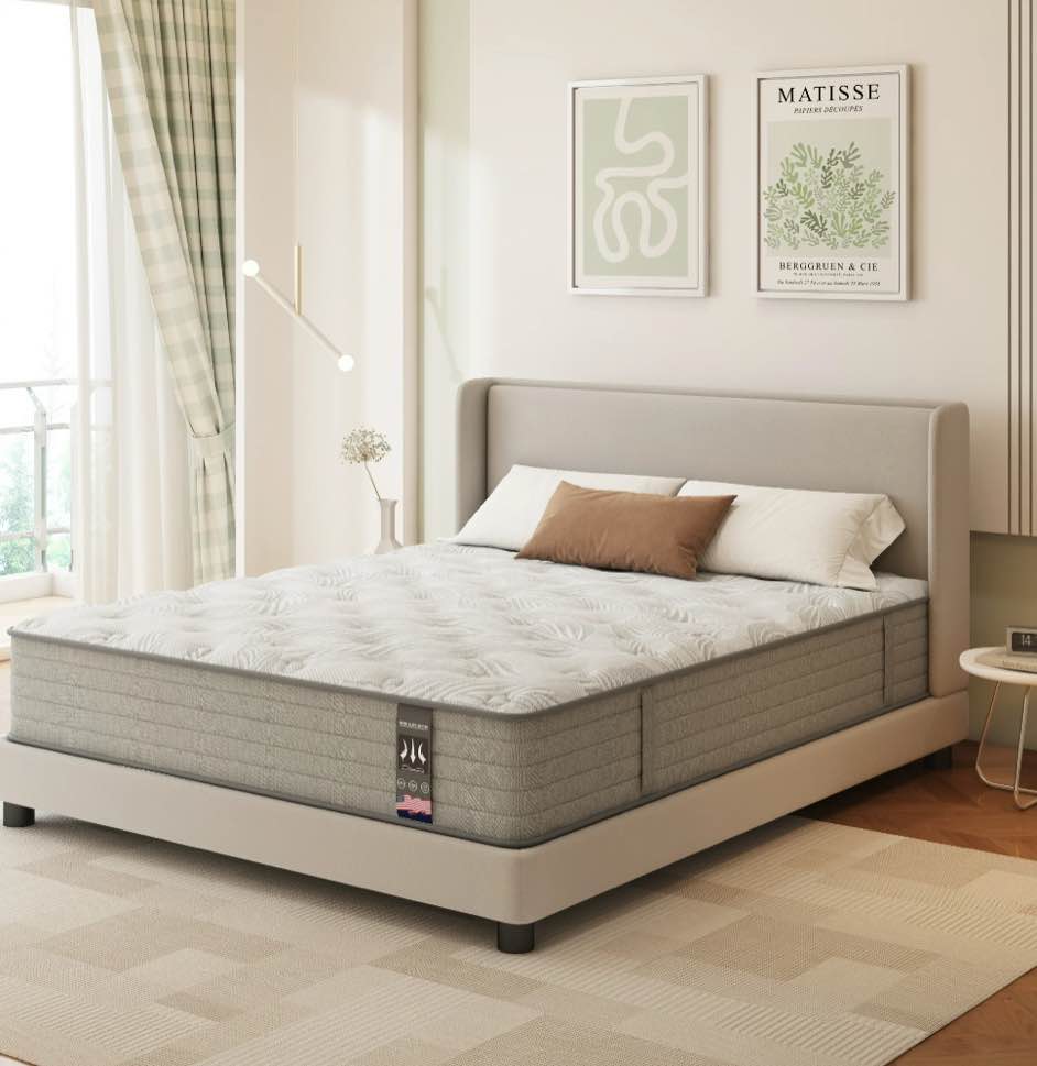 KOW Mattress Queen 12 inch Hybrid Mattress in a Box, Upgrade 7-Zone Support