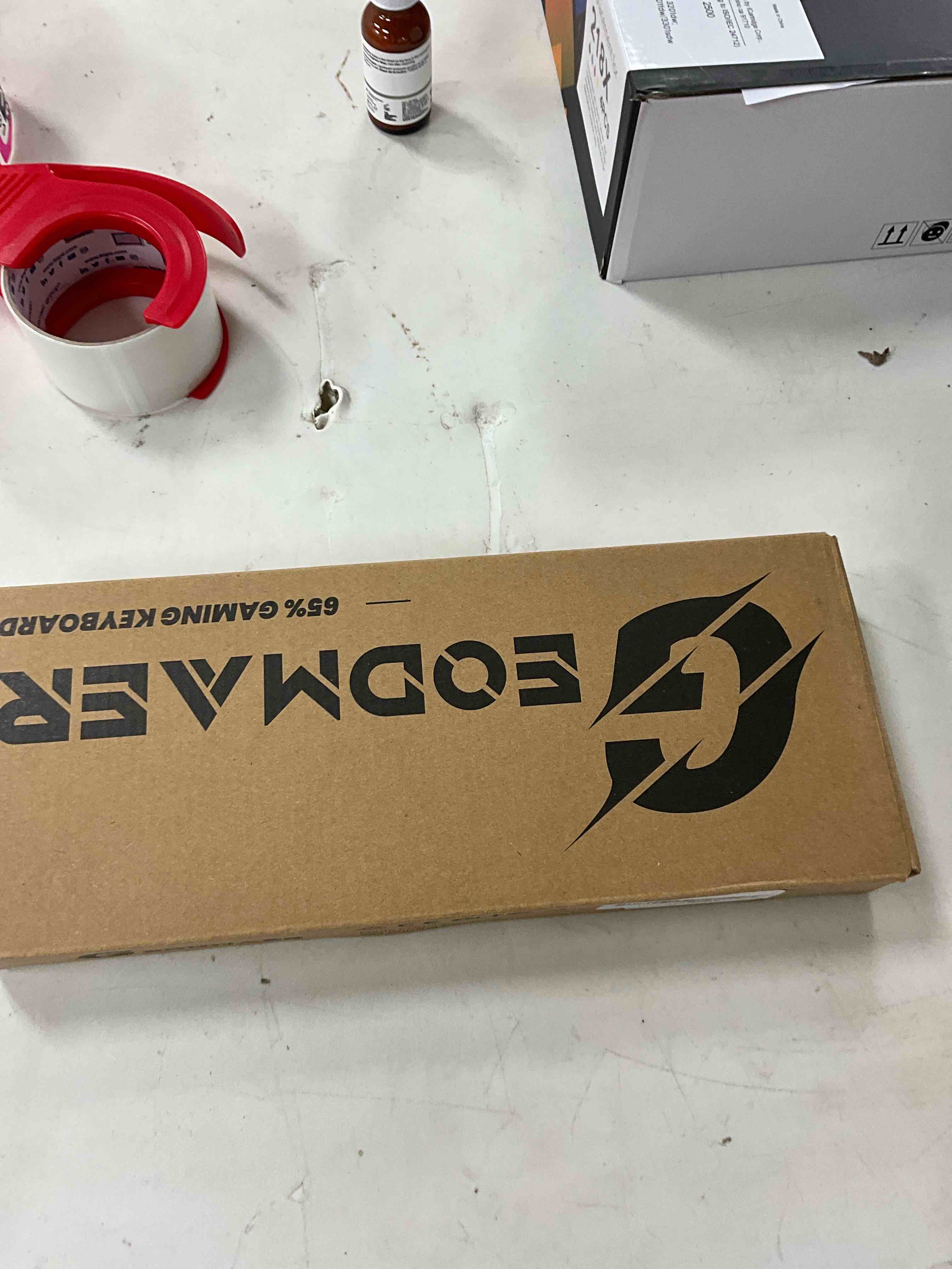 Condition photo showing Good Condition for 65% Gaming Keyboard, Wired Backlit Mini Keyboard, Ultra-Compact Anti-Ghosting No-Conflict 68 Keys Membrane Gaming Wired Keyboard for PC Laptop Windows Gamer Grey-Black