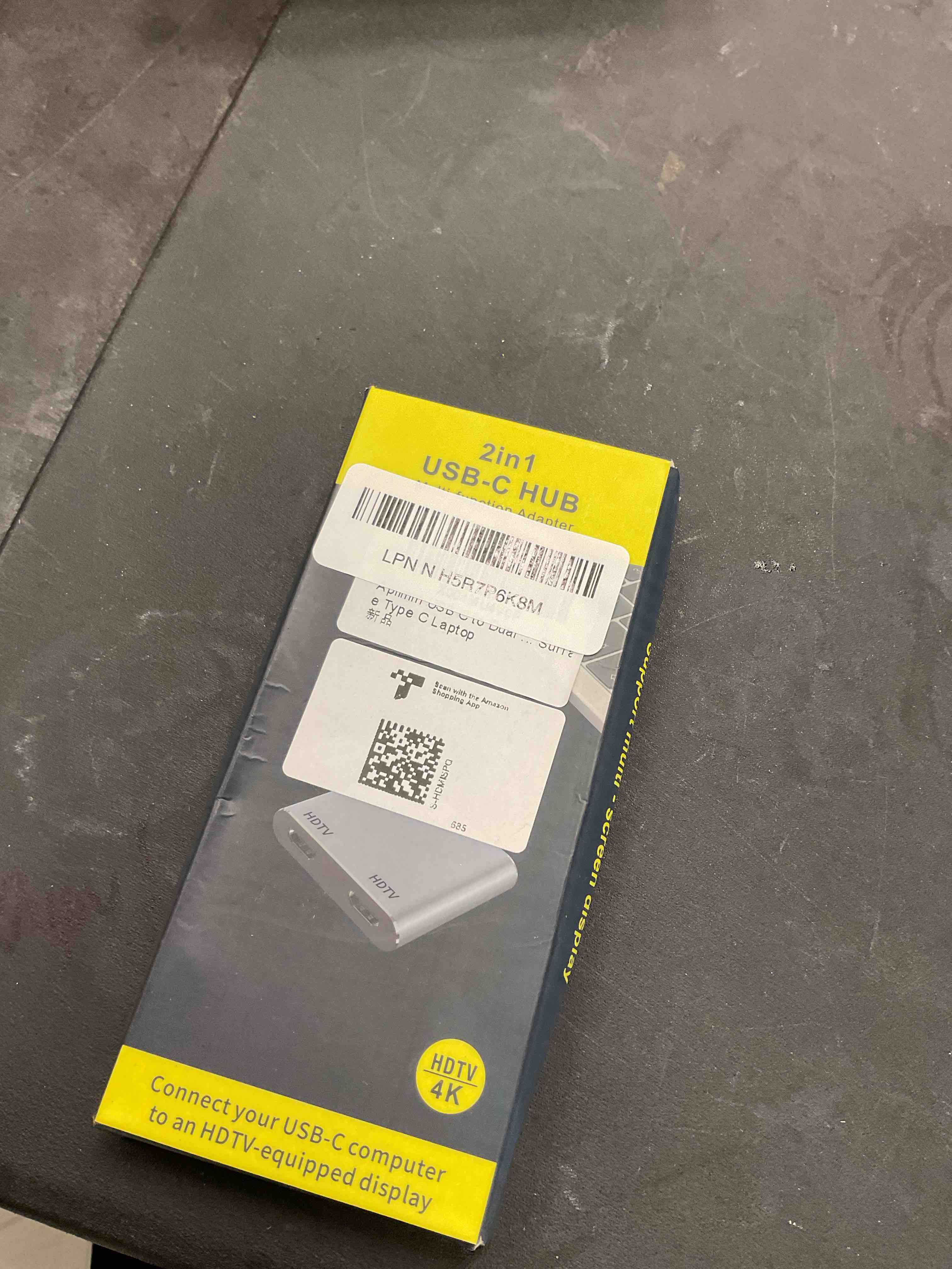 Condition photo showing Good Condition for USB C to Dual HDMI Adapter, 4K@60Hz Type-C to HDMI Splitter for Dual Monitors Extend Display for MacBook Pro/Air, Dell XPS 13/15/17, HP, Lenovo, Samsung Galaxy, Surface Type C Laptop