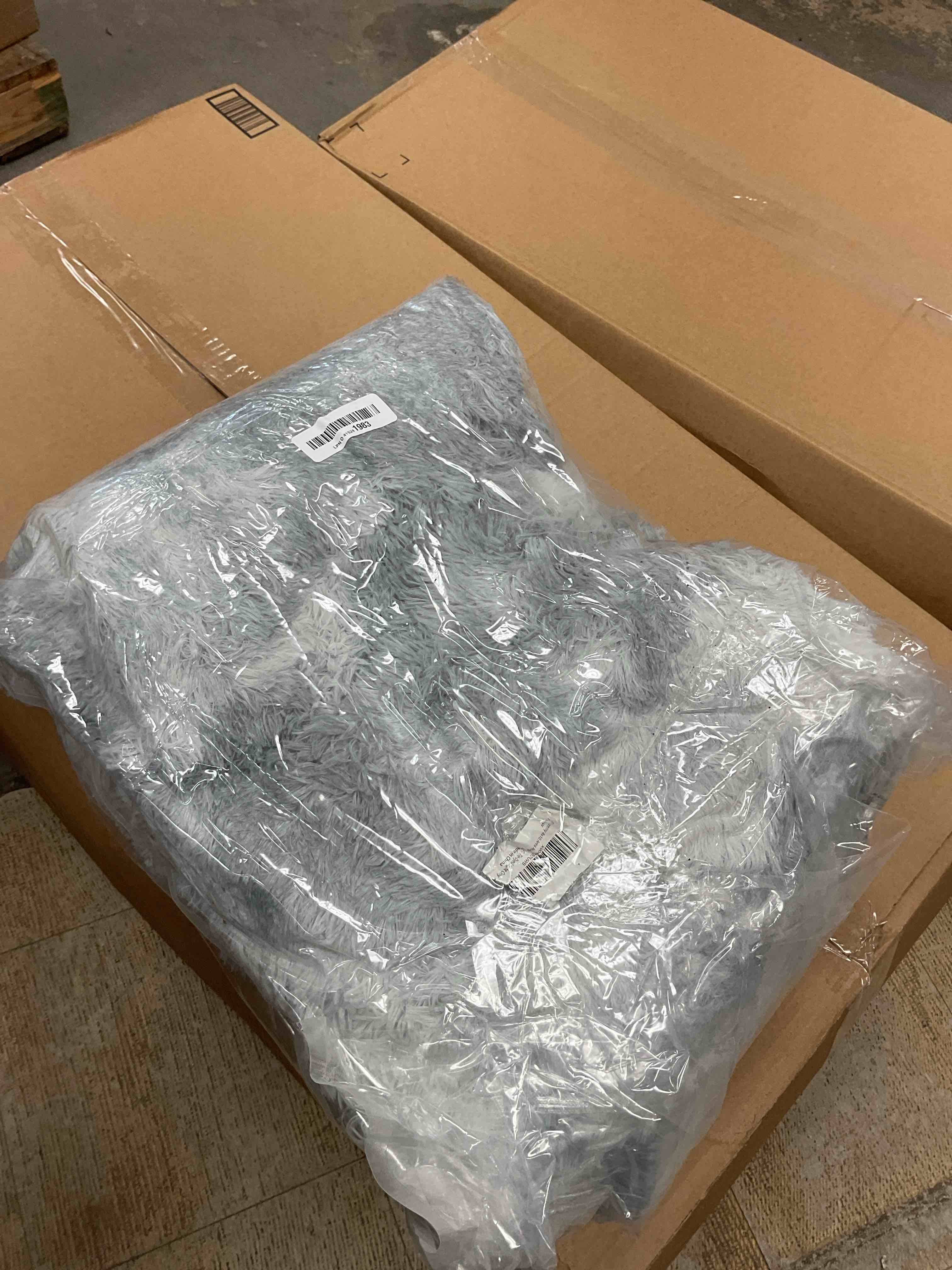 Condition photo showing Good Condition for 8x10 Area Rugs for Living Room, Ultra Soft Fluffy Rugs for Bedroom, Anti-Skid High Pile Indoor Carpet for Nursery, Study Room, Playroom, Home Decoration, Tie-Dyed Light Grey