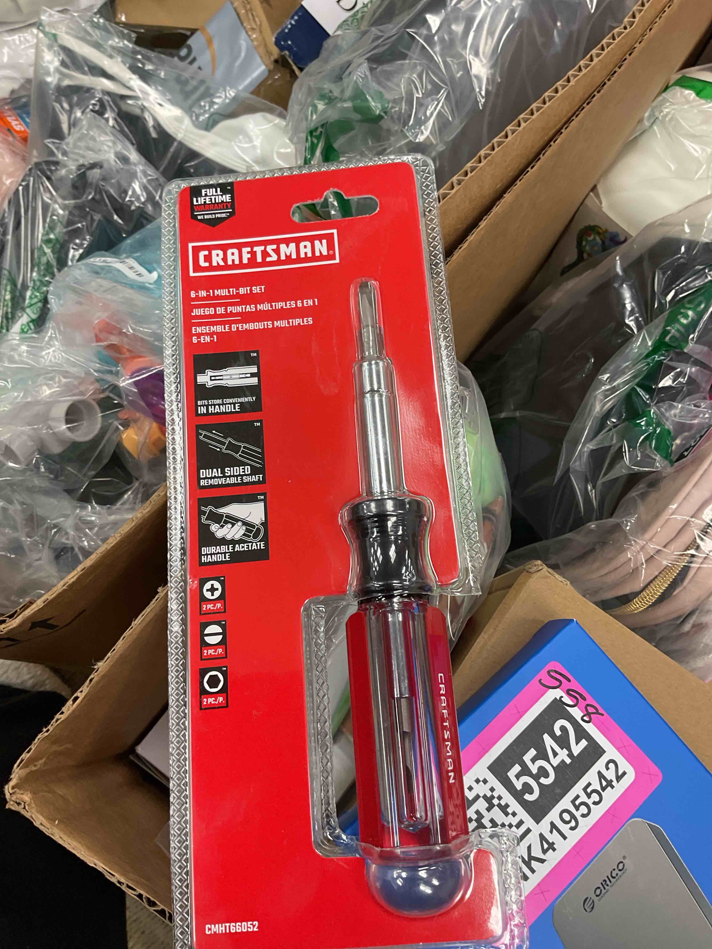 Condition photo showing New/Like New for CRAFTSMAN Screwdriver Multi-Bit Set, 6 in 1, Acetate Handle (CMHT66052)