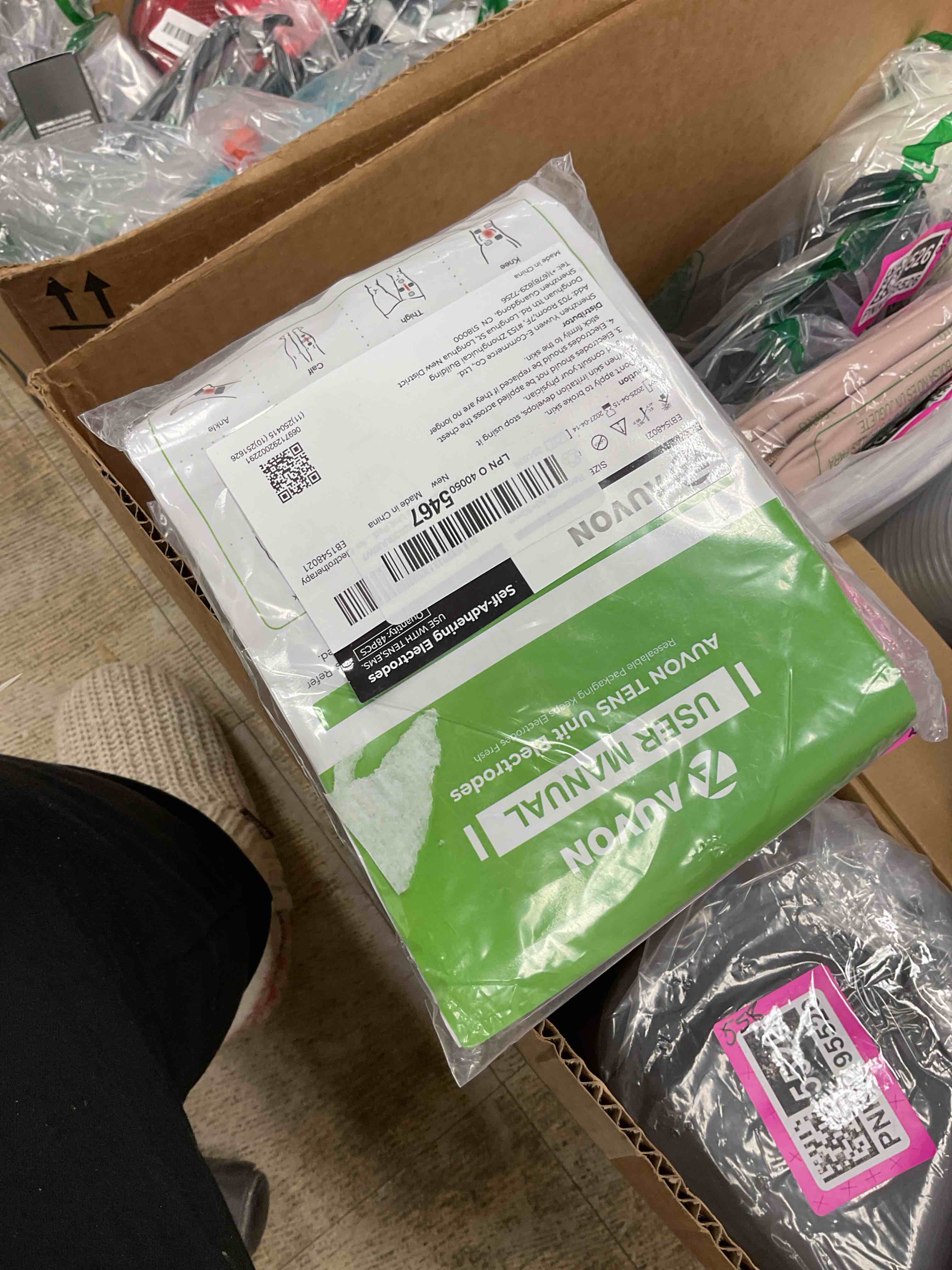 Condition photo showing Good Condition for AUVON TENS Unit Pads Electrode Patches with Upgraded Self-Stick Performance and Skin-Friendly Design for Electrotherapy