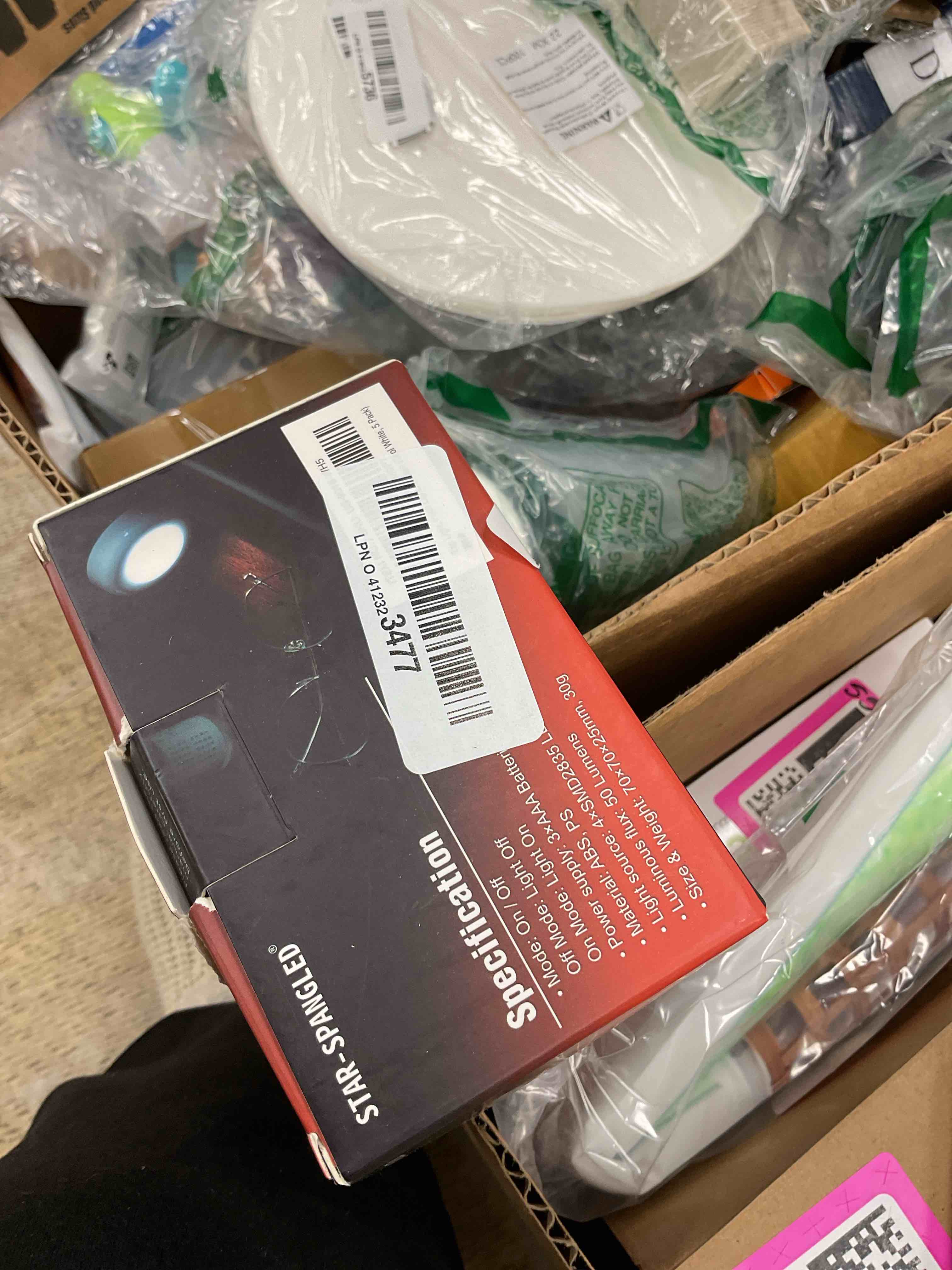 Condition photo showing Good Condition for STAR-SPANGLED Push Tap Light, 2.8” Mini Night Touch LED Puck Lamp, Portable Under Cabinet Lighting AAA Battery Operated Powered, DIY Stick On Lights for Closet, Counter, Kitchen, Warm White, 5 Pack