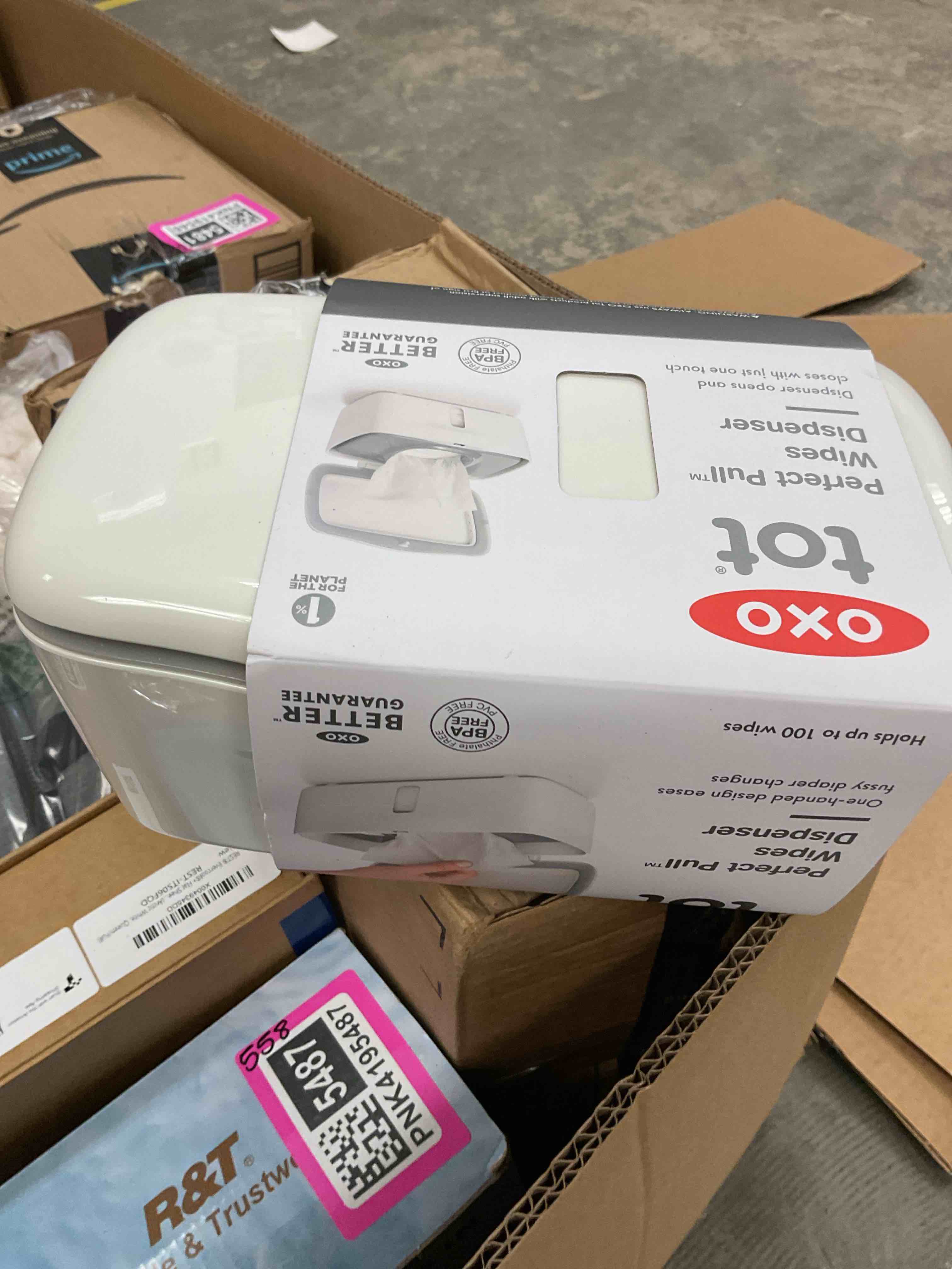 Condition photo showing Good Condition for OXO Tot Perfect Pull Wipes Dispenser, Gray