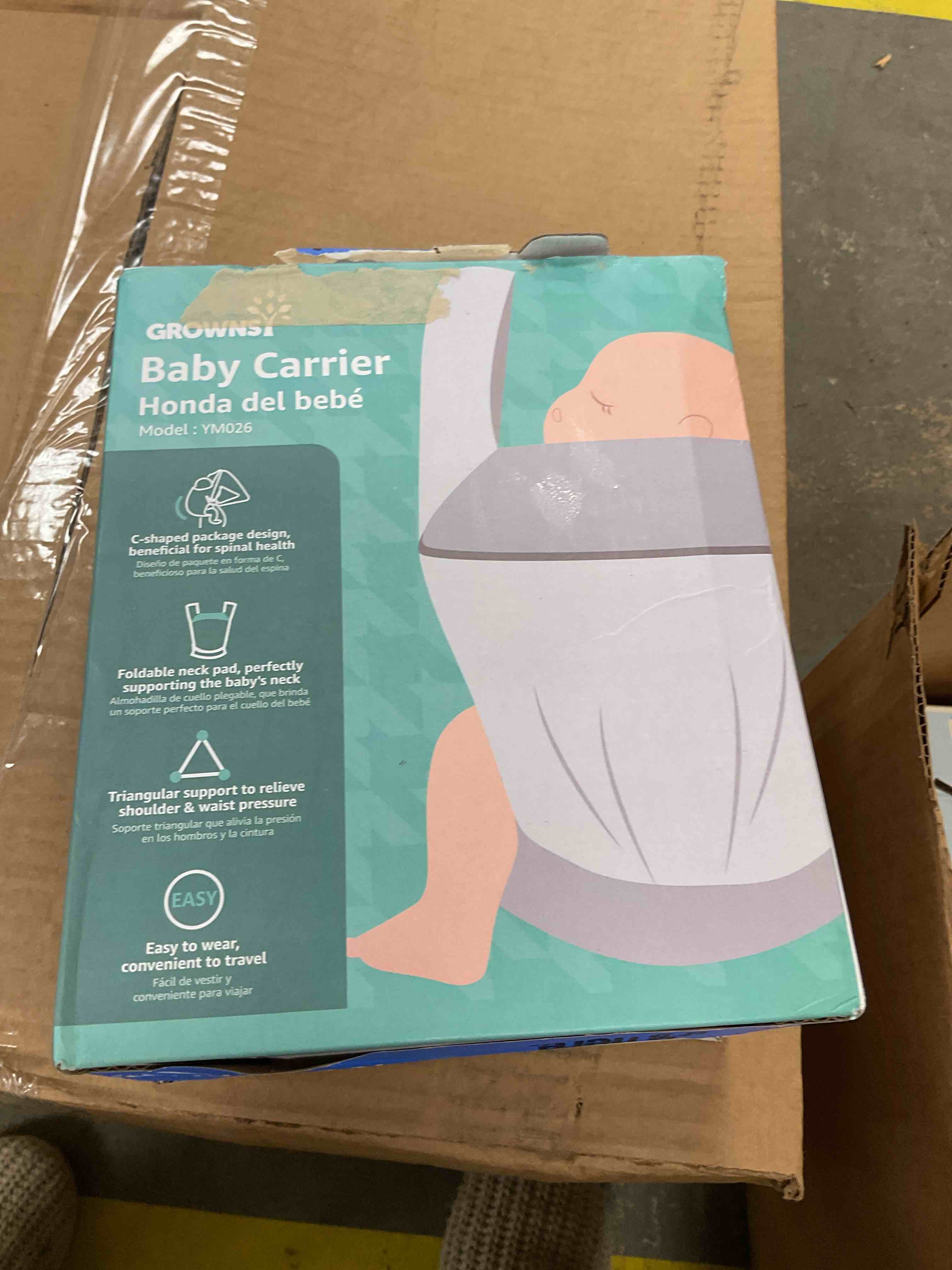 Condition photo showing Good Condition for GROWNSY Baby Carrier Newborns to Toddlers, Ergonomic Baby Toddler Carrier Slings Wraps with Head Support, Easy to Wear, Infant Carrier Baby Gift, Travel and Hiking Friendly,for 7 to 44 lb(Houndstooth)