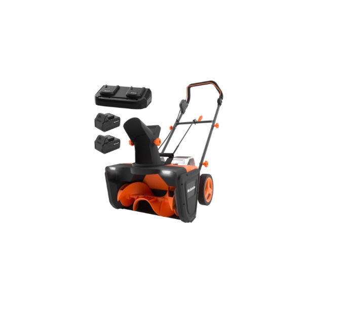 MAXLANDER Snow Blower Cordless, 40V 20-Inch Brushless Cordless Snow Blower with Dual LED Lights, 180° Rotating Chute, Electric Snow Blower Battery Powered?2 x 4.0Ah Batteries and Charger Included?