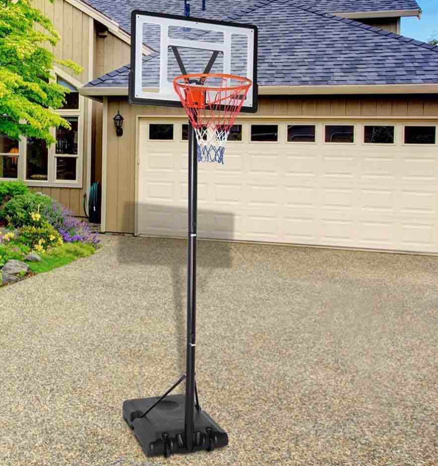 ktaxon 8ft-10ft adjustable portable basketball hoop system with 35  backboard