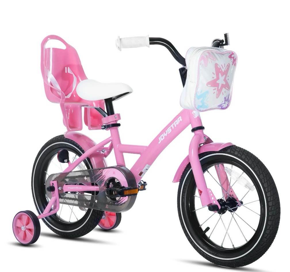 joystar keano 14 inch kids bike for girls, children bicycle in pink