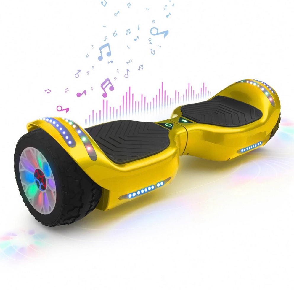 mosta all terrain self-balance scoote ,electric scooter board for kids & adults with bluetooth and led lights,6.5 inch,165 lbs capacity perfect gift