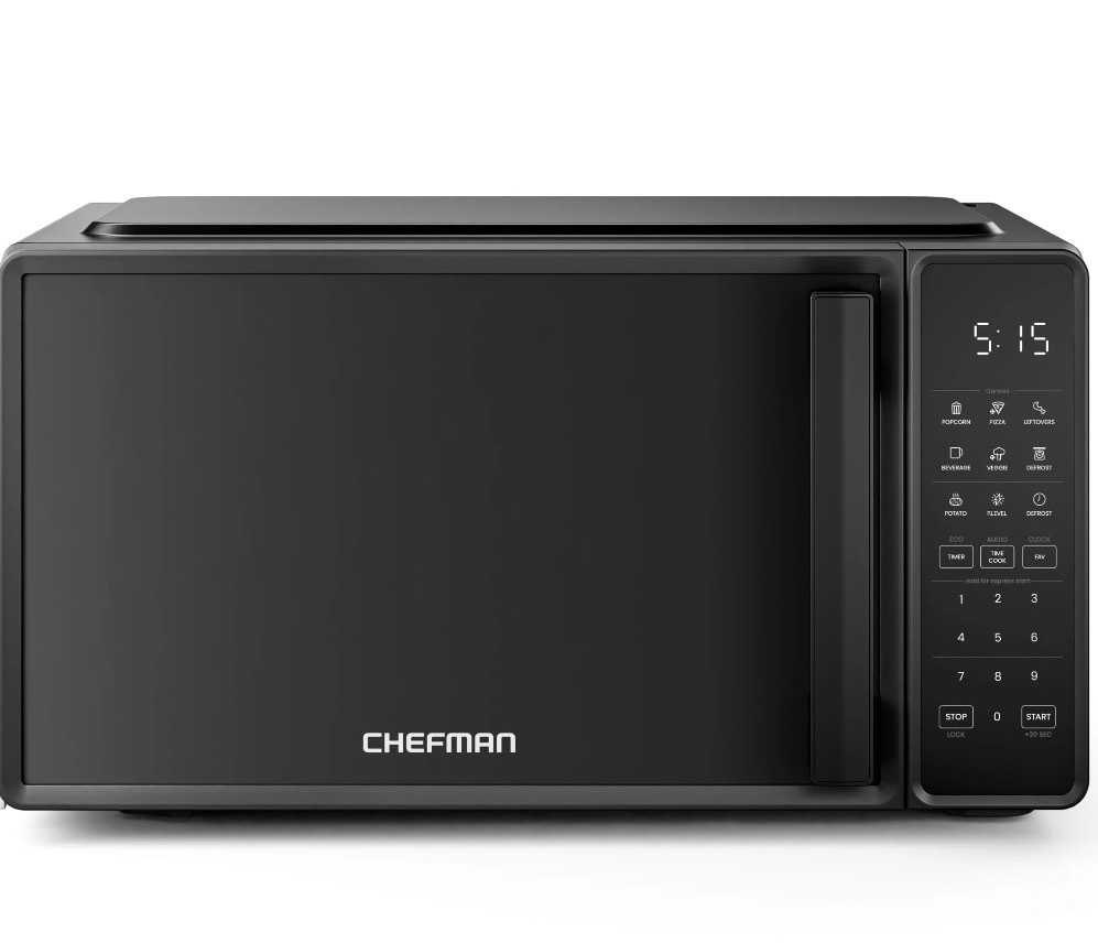 Chefman Countertop Microwave Oven 0.7 Cu. Ft., 700 Watts with 6 Presets and 10 Power Levels - Black