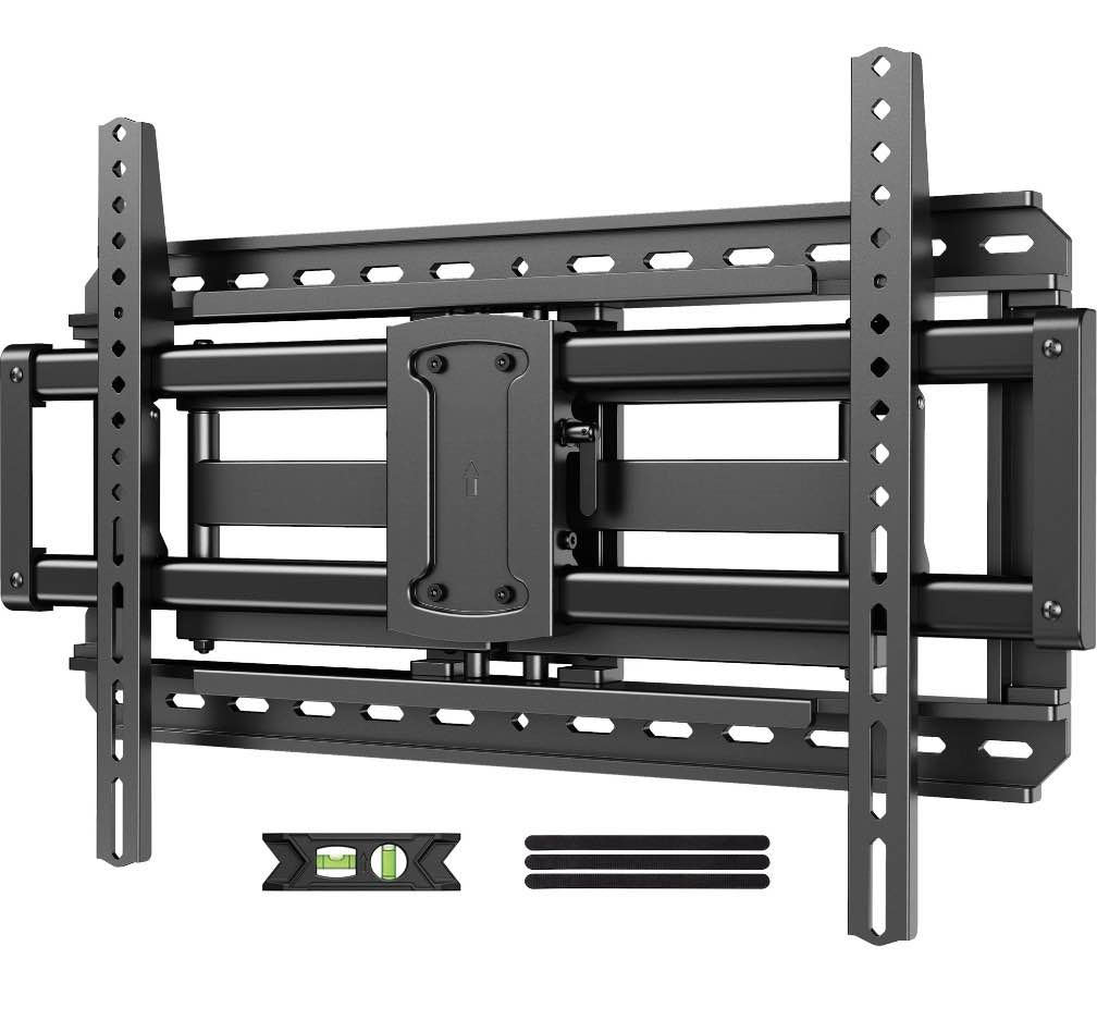 mountliving full motion tv wall mount for 37-95" screens, pre-assembled with swivel & tilt, max vesa 600x400mm, 150 lbs capacity, fits 24" wood studs
