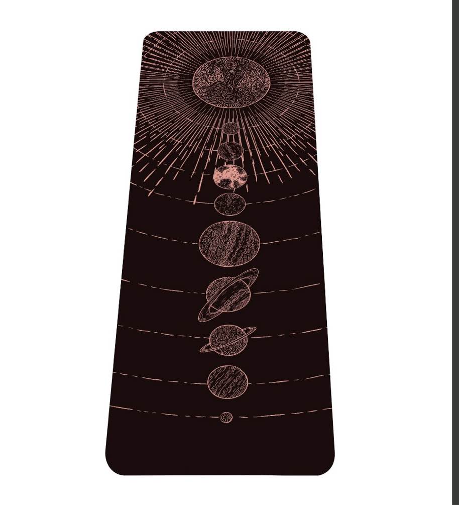 zeronic travel yoga mat non slip exercise suede portable mat with carry bag all-purpose fitness mat with high density anti-tear surface for women ideal for pilates workout (72 x 24 x 1.5mm thick)