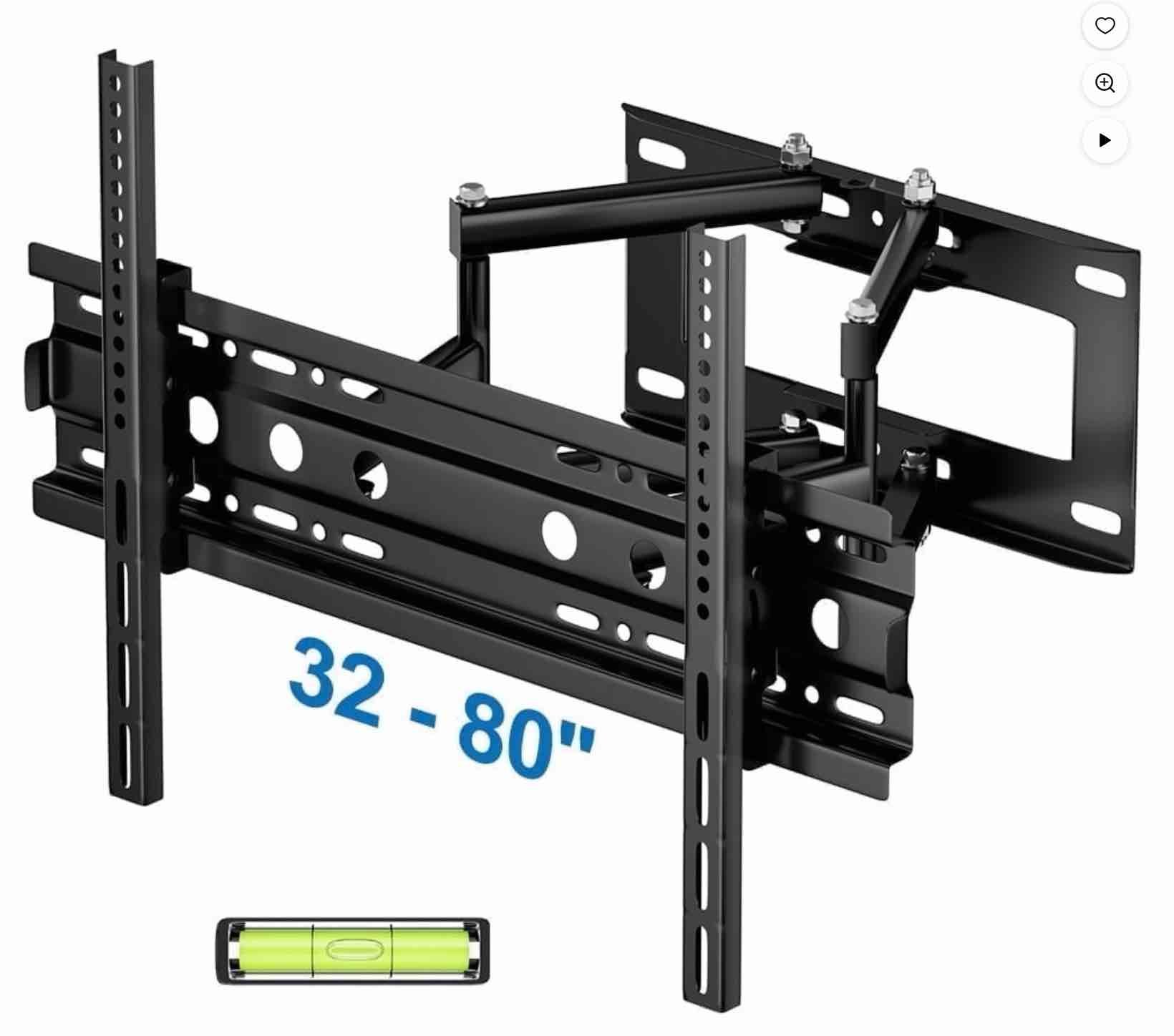 Full Motion TV Wall Mount Bracket 32 to 65 80 inch TV Stand with Articulating Swivel Tilt Extension