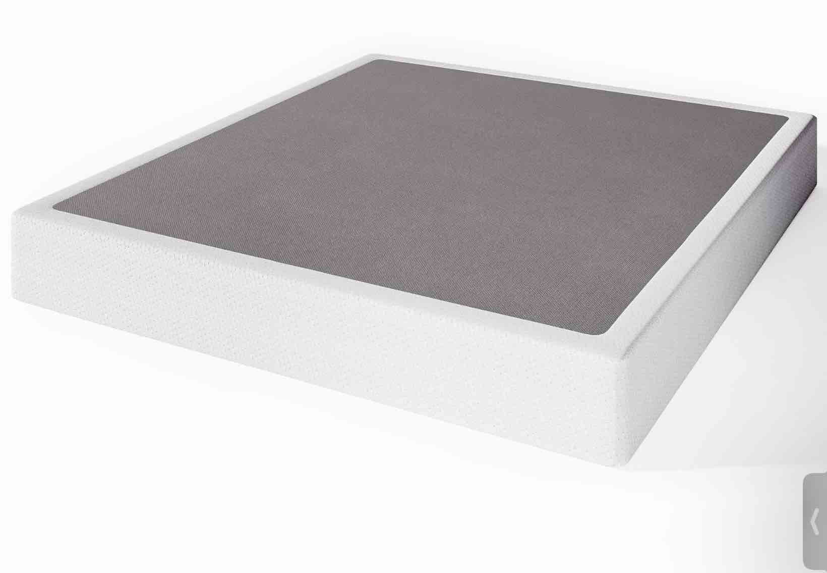 uliesc 9 inch queen metal box spring, sturdy mattress foundation, fabric cover included, easy assembly