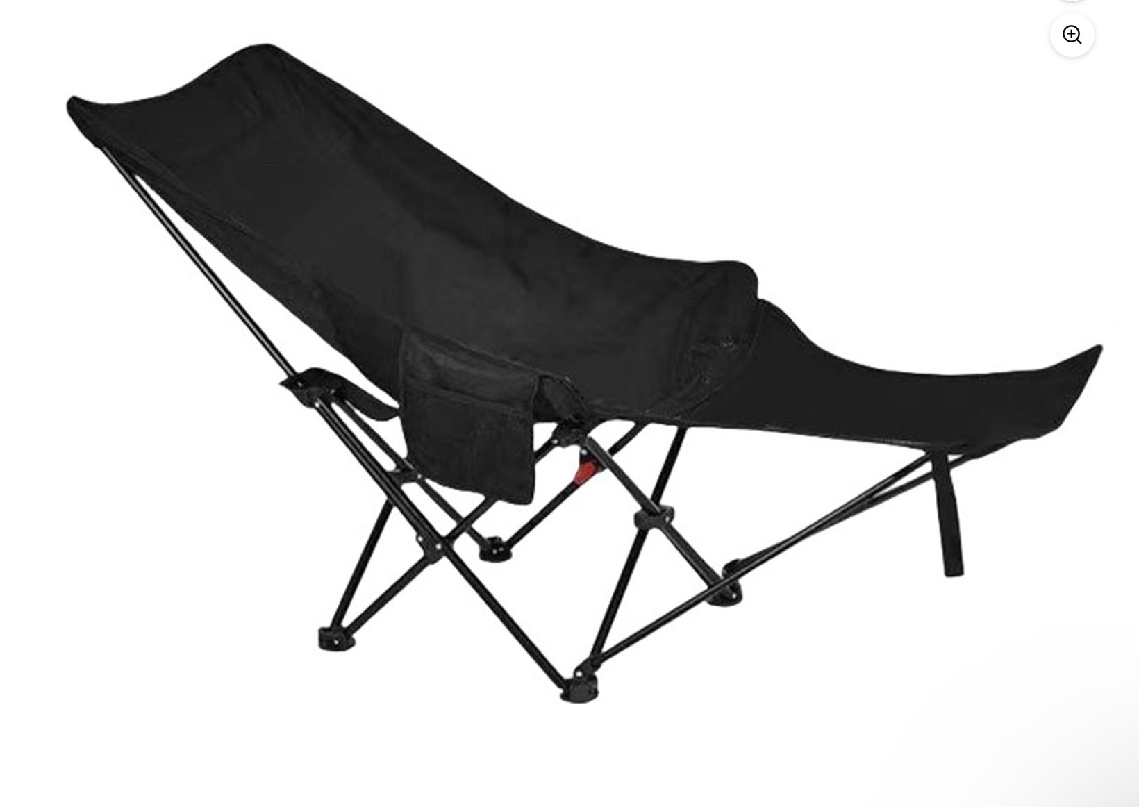 susuzi folding camping chair, camping lounge chair with detachable footrest adjustable backrest, portable folding chair