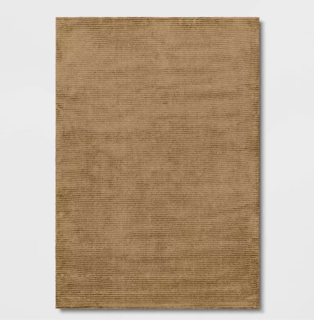 7'x10' Solid Knitted Striped Area Rug Gold - Threshold™