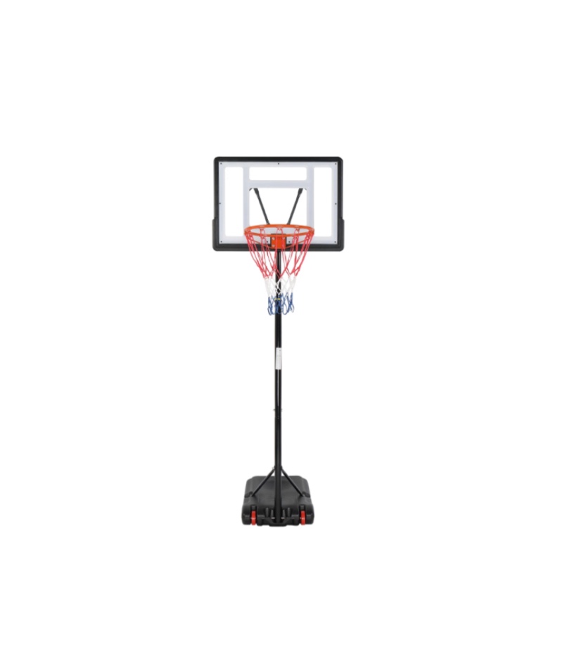 Ktaxon 33 In. Portable Basketball Hoop Stand  6.5-8 ft Adjustable Basketball Goal System  with PVC Backboard Indoor/Outdoor