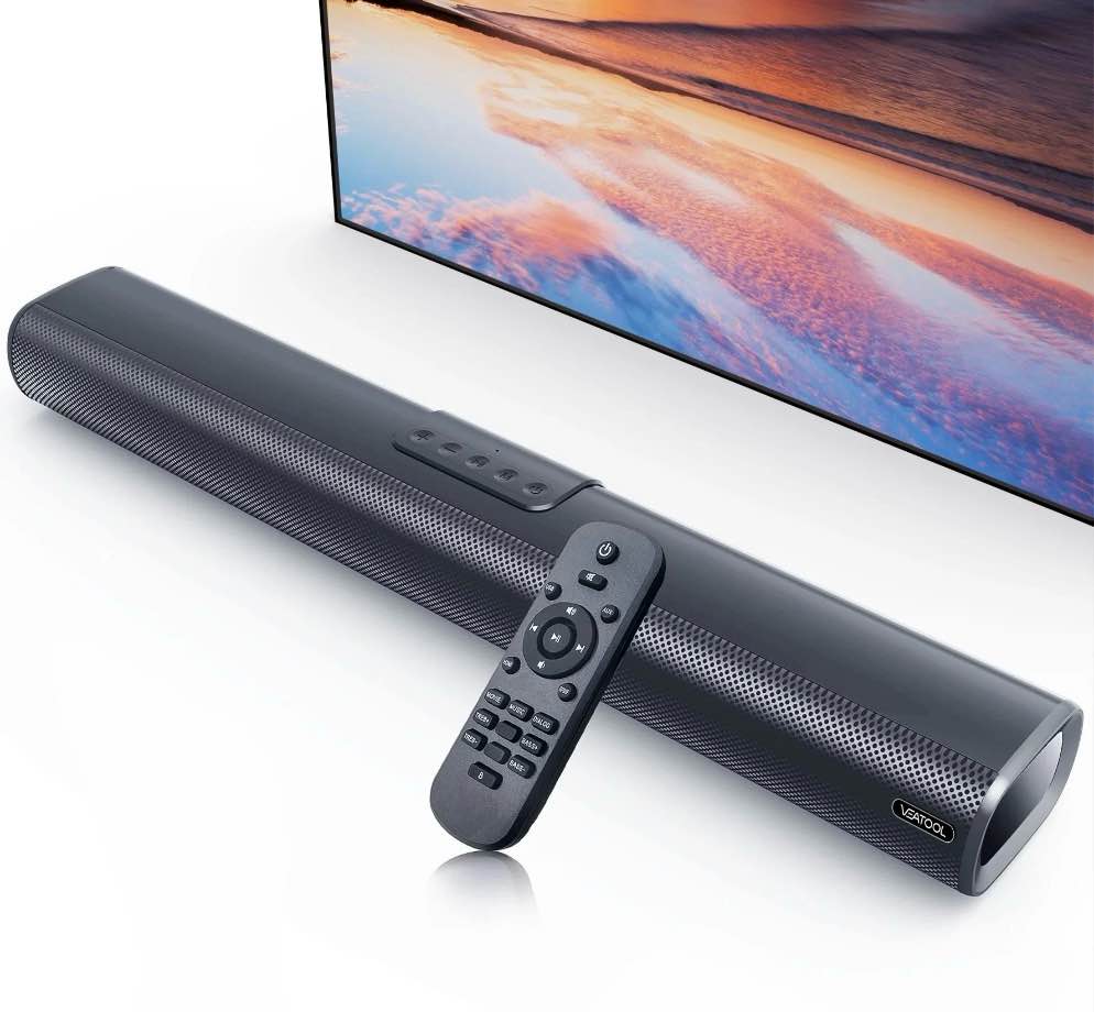 veat00l s20l sound bars for tv, 3d surround sound system tv sound bar, 2.1 ch home theater audio with built-in subwoofer,50w tv speakers | hdmi arc, bluetooth, optical, rca, usb & aux wall mountable