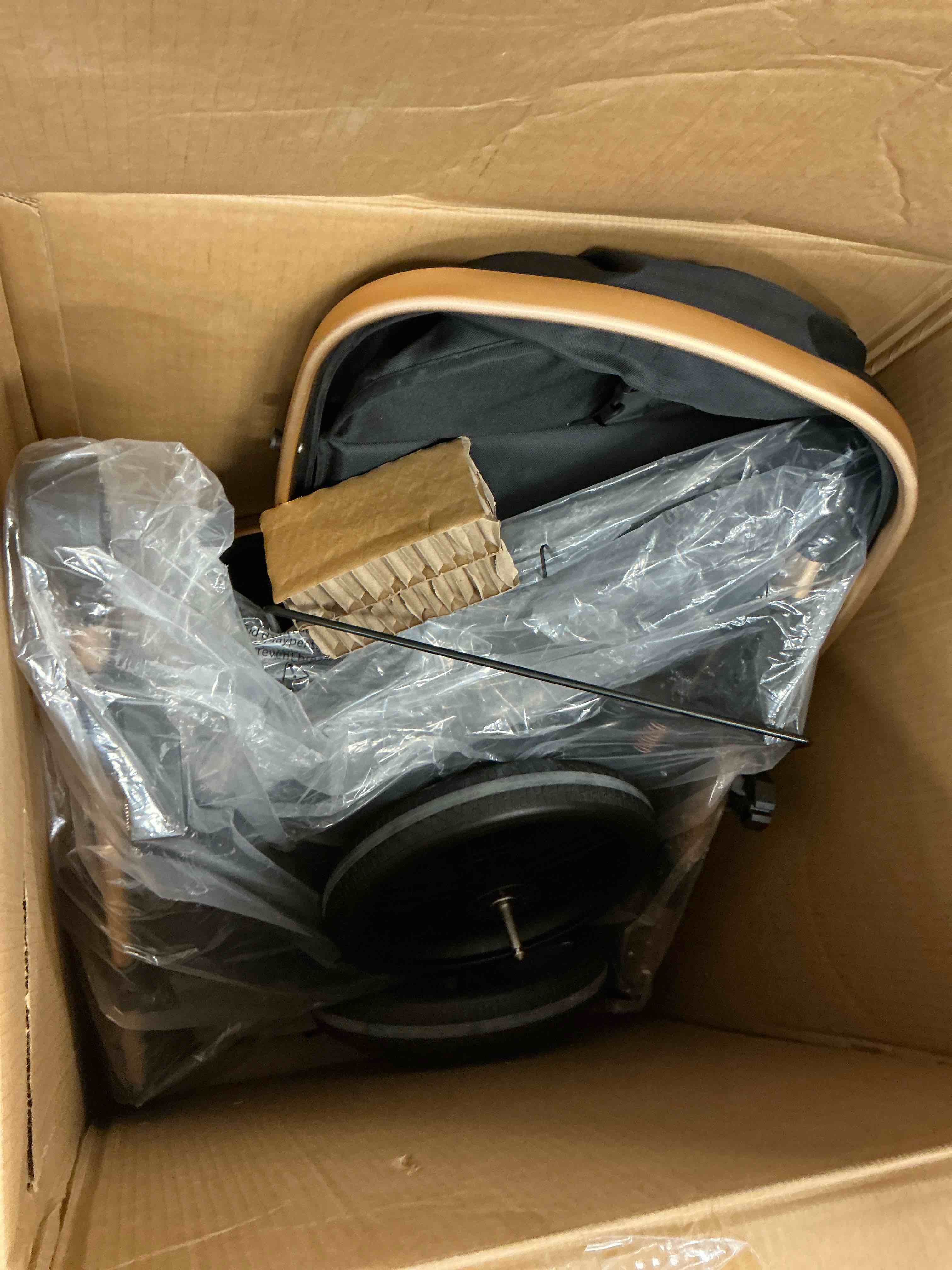 vomeast baby stroller, foldable aluminum alloy stroller with reversible, travel stroller for newborn infant, black