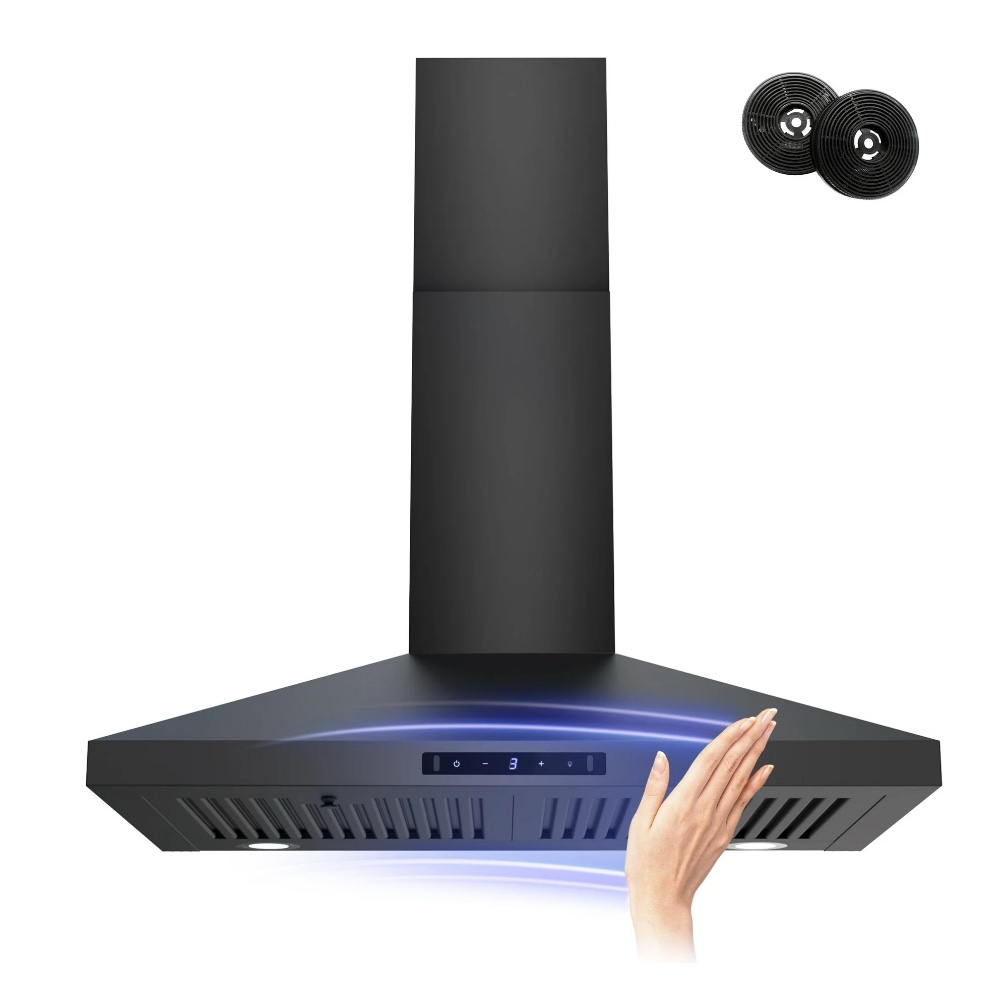 firegas 30 in convertible wall mount range hood in stainless steel