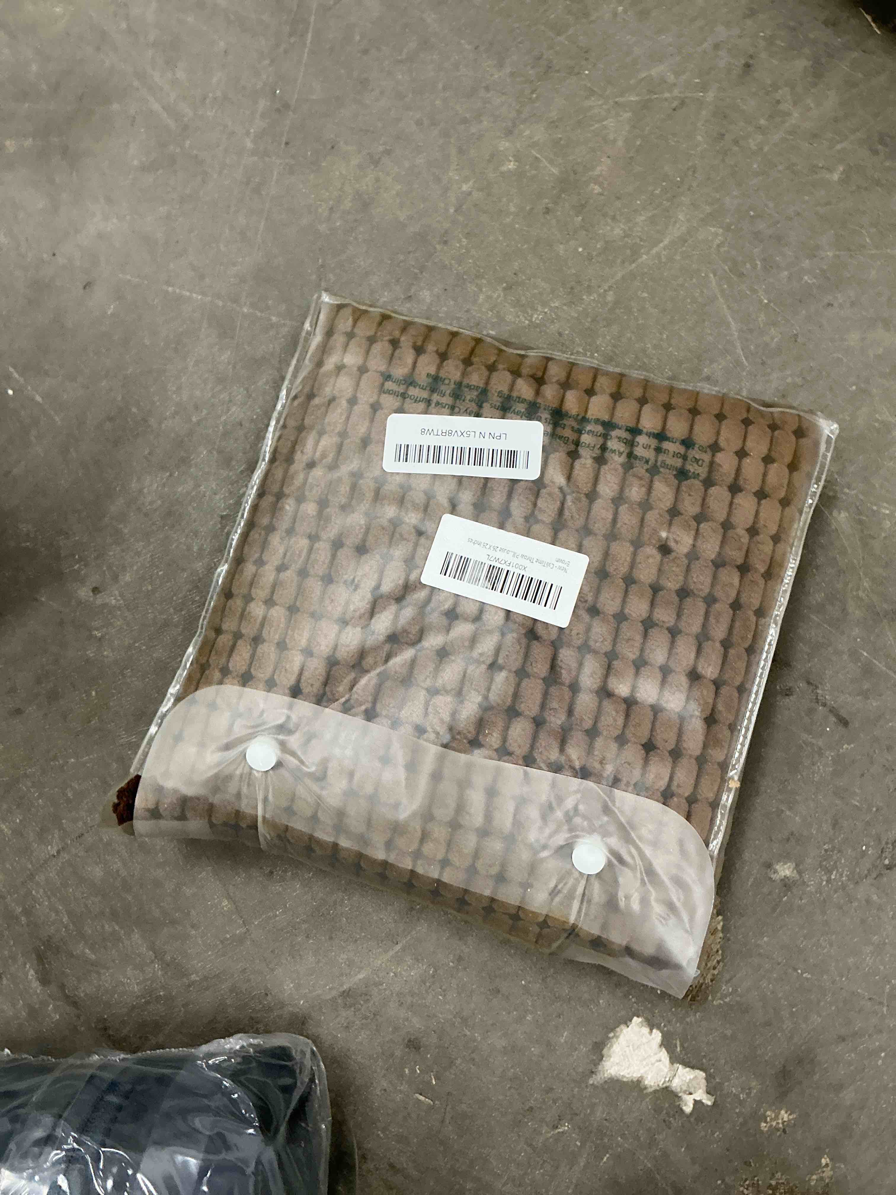 Condition photo showing New/Like New for CaliTime Throw Pillow Covers Pack of 2 Comfy Corduroy Corn Striped Waffle Decorative Cushion Cases for Couch Sofa Bed Farmhouse 26 X 26 Inches Brown 26" x 26" (Pack of 2) Coffee - Corn