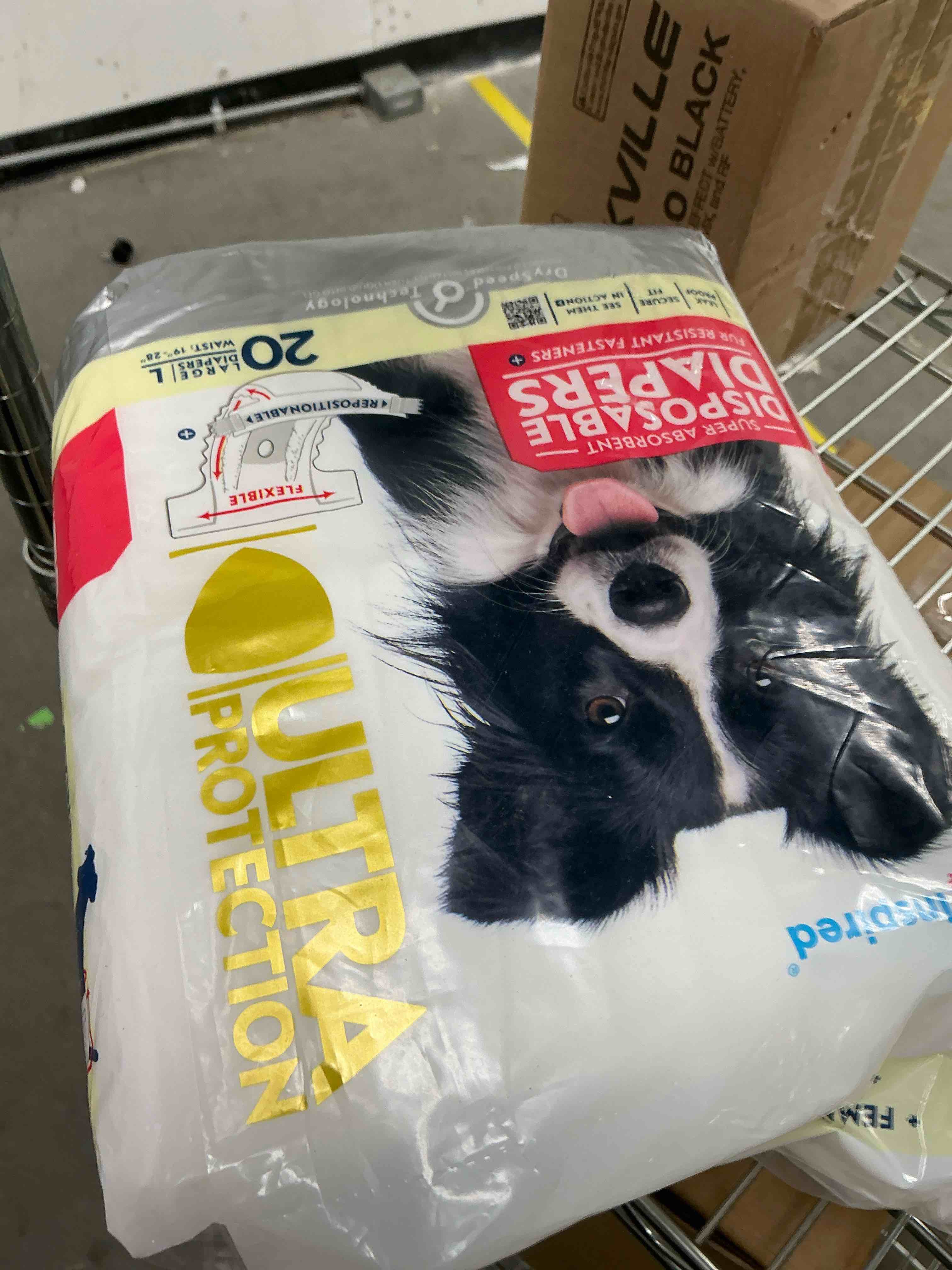 Condition photo showing New/Like New for Paw Inspired 20ct Disposable Dog Diapers | Female Dog Diapers Ultra Protection | Diapers for Dogs in Heat, Excitable Urination, or Incontinence (Large) Large (20 Count)