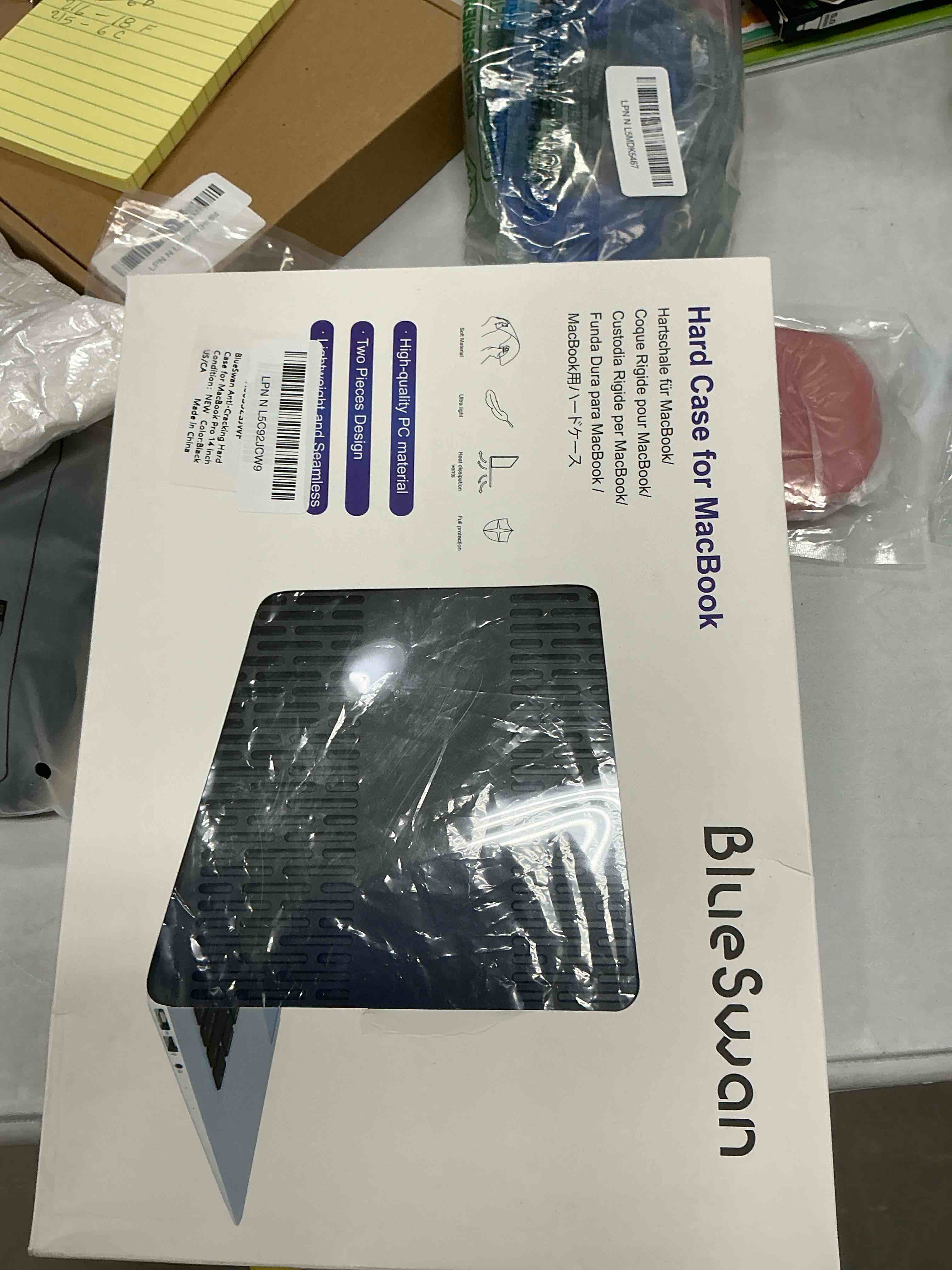 Condition photo showing Good Condition for BlueSwan Anti-Cracking Hard Shell Case Compatible with MacBook Pro 14-inch M5 2025 2024-2021 Release M4 M3 M2 M1 Pro/Max Chip, Anti-Fingerprint Soft TPU Bumper, Frosted Black