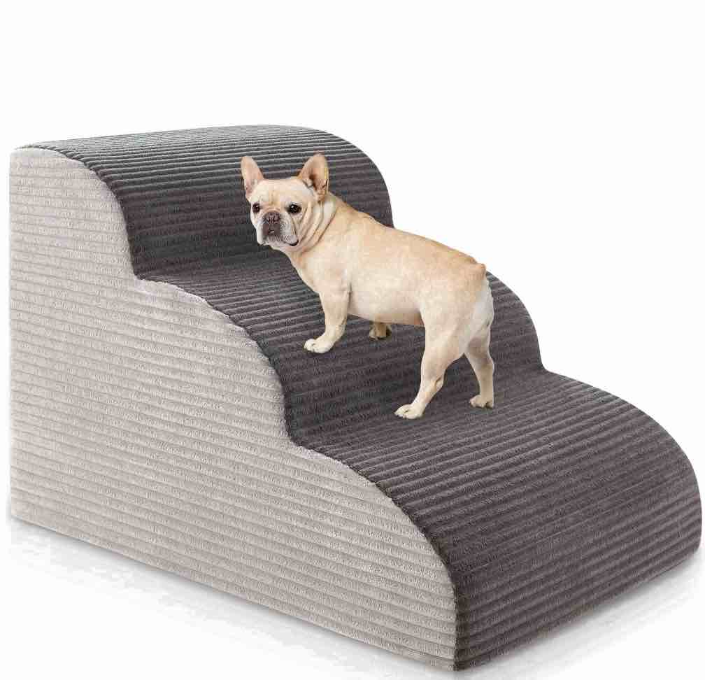 excibubblebearbb 3-tiers dog stairs & ramp suitable for beds and sofas, pet stairs of height suitable for small dogs and cats