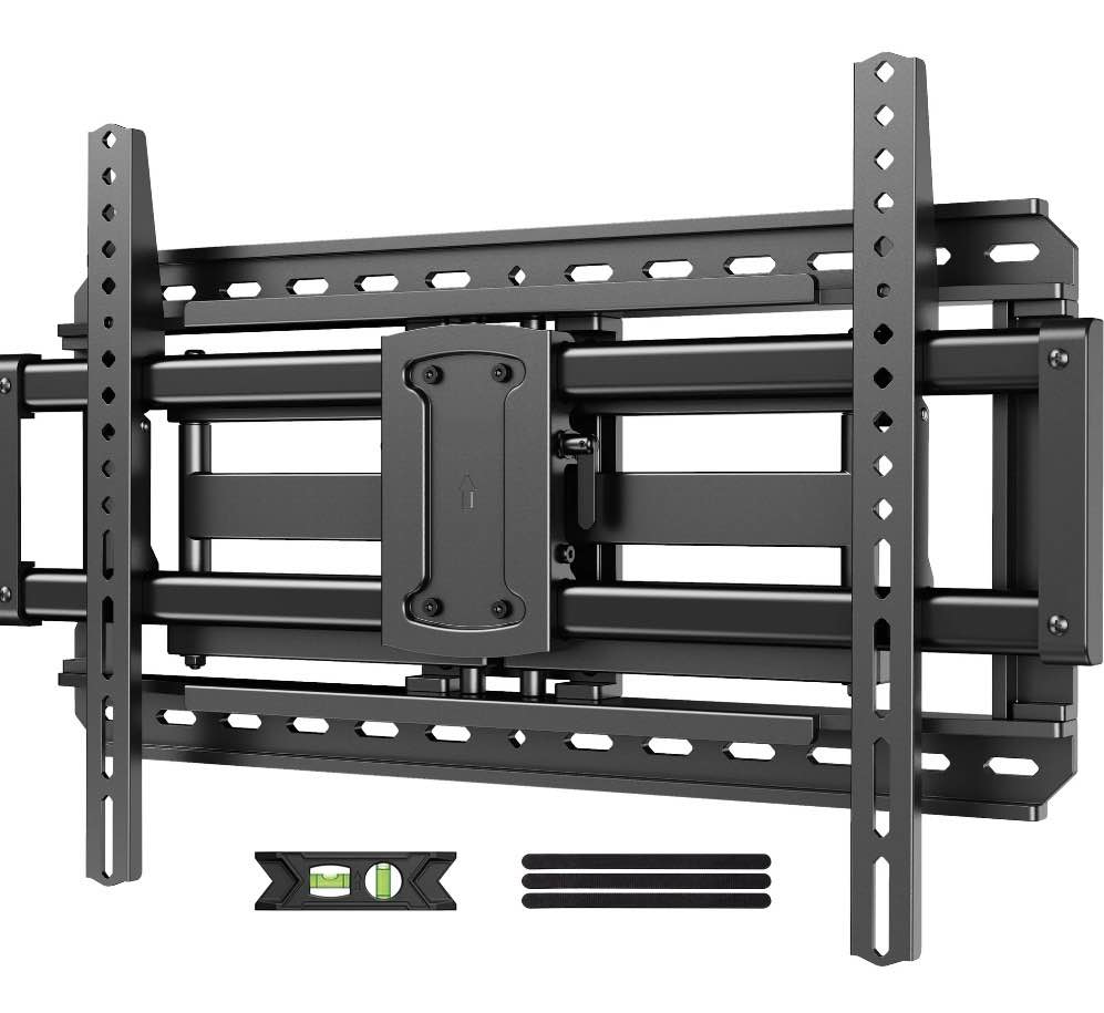 mountliving full motion tv wall mount for 37-95" screens, pre-assembled with swivel & tilt, max vesa 600x400mm, 150 lbs capacity, fits 24" wood studs