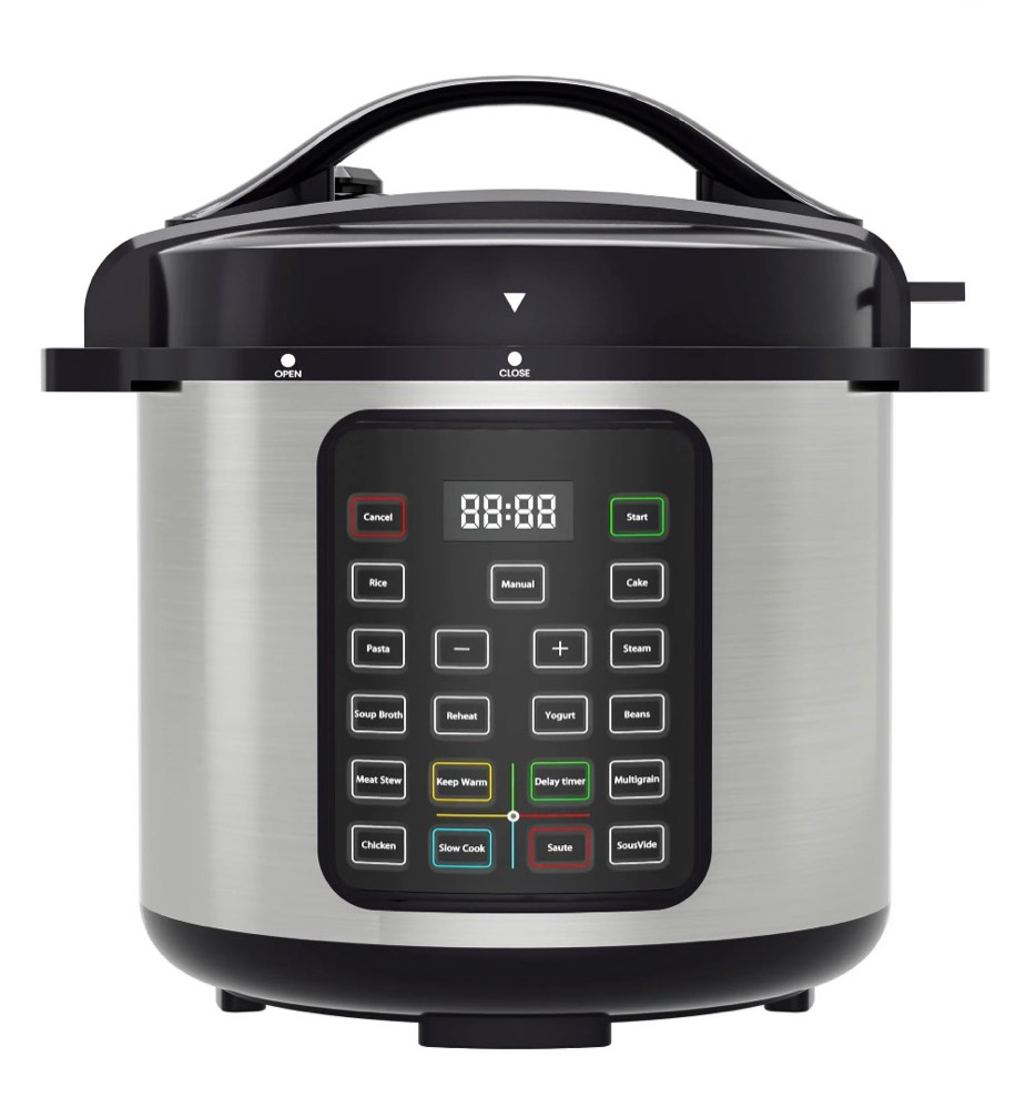edx instant cooker 8 quart 7-in-1 electric pressure cooker multi-function features & stainless steel pot
