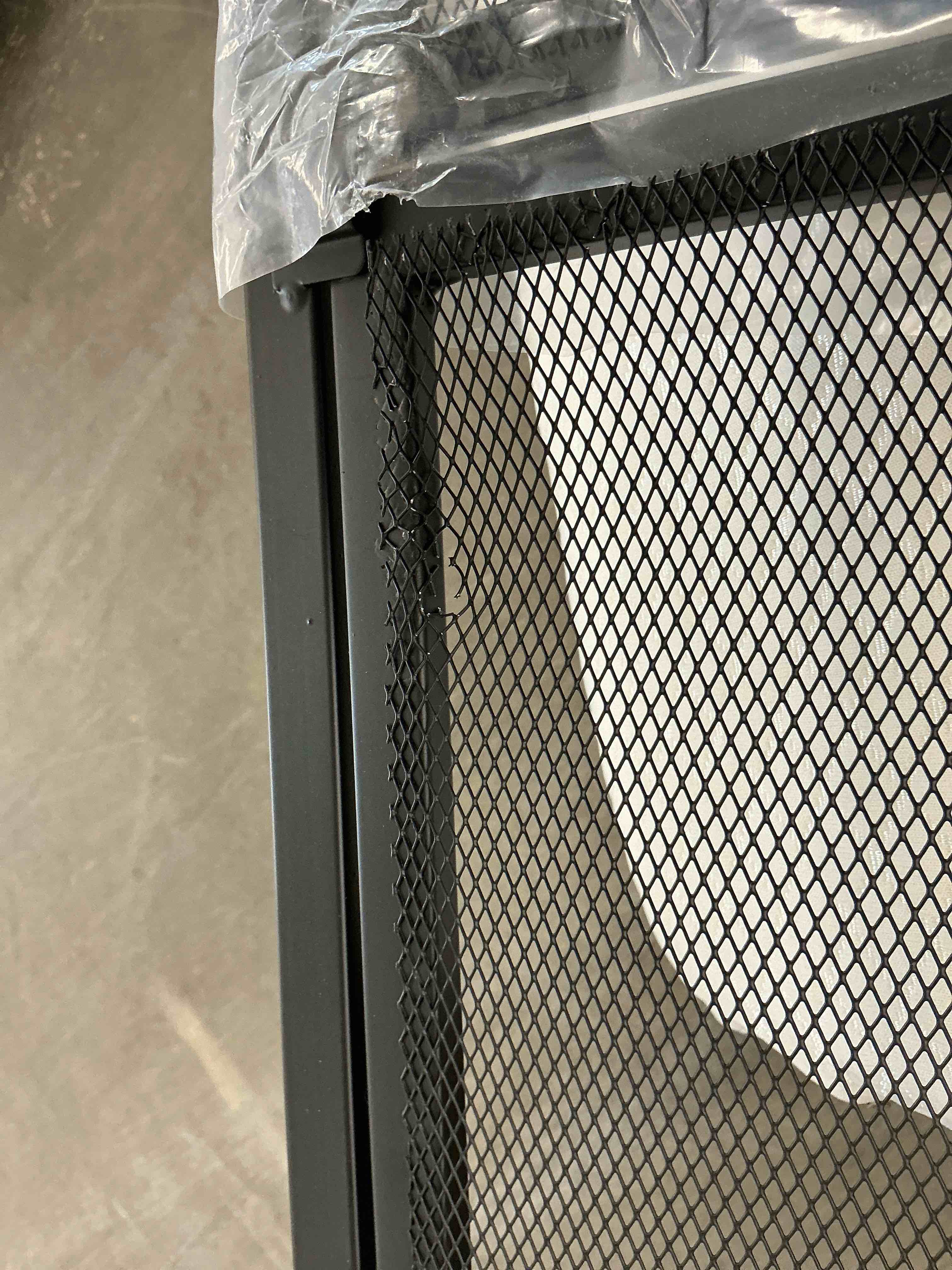 Condition photo showing Good Condition for Fire Beauty Fireplace Screen with Doors, 2-Pannel Handcrafted Solid Wrought Iron Decorative Mesh,Baby Safe Proof Firewood Burning Stove Accessories(Black)