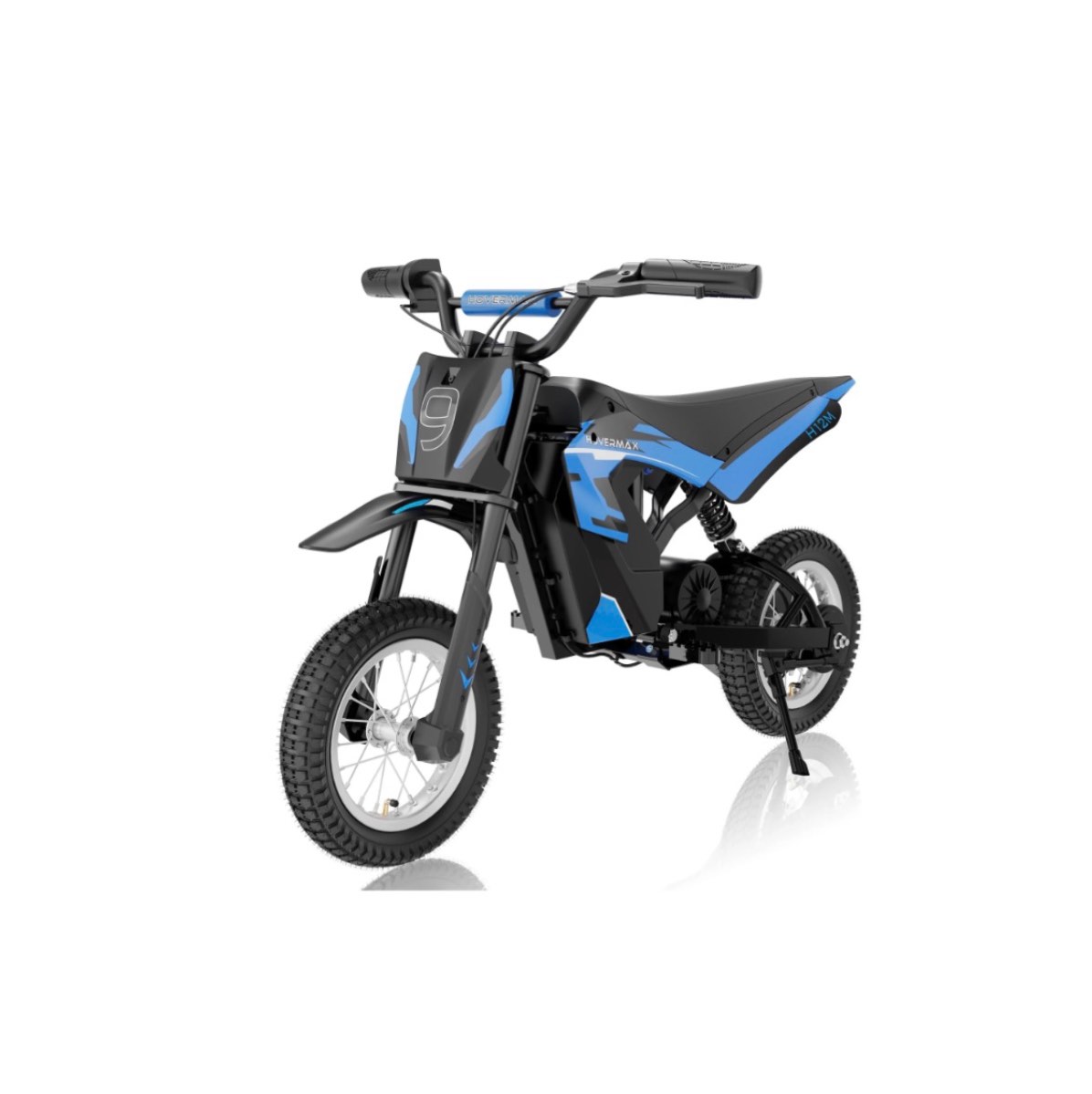 hovermax h12m 36v electric dirt bike, 300w electric motorcycle 15.5mph max speed, ride on toys motocross for kids teens, blue