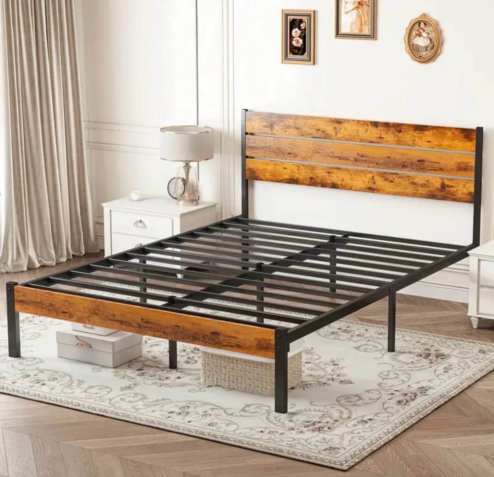 Condition photo showing New/Like New for CONCETTA Full Size Bed Frame with Headboard, Solid and Stable, Noise Free, No Box Spring Needed, Easy Assembly
