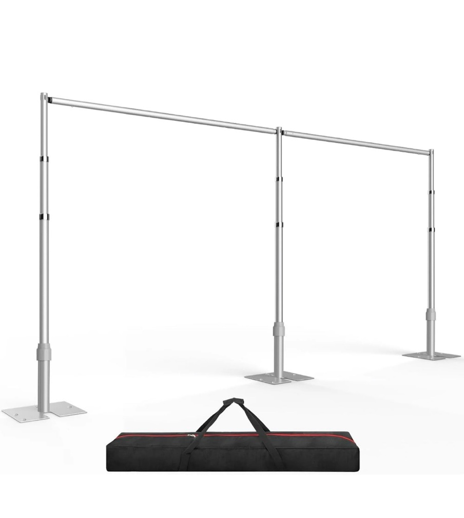 emart 10x20ft heavy duty adjustable backdrop stand, wedding arch decoration system for weddings, birthdays