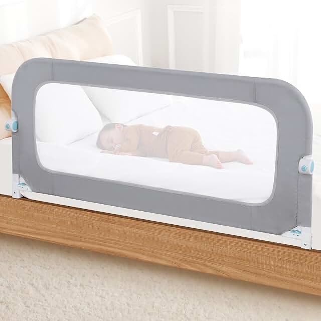 Condition photo showing Good Condition for 59in Baby Safety Rails Height Adjustable Bed Guardrail for Toddlers Single Piece
