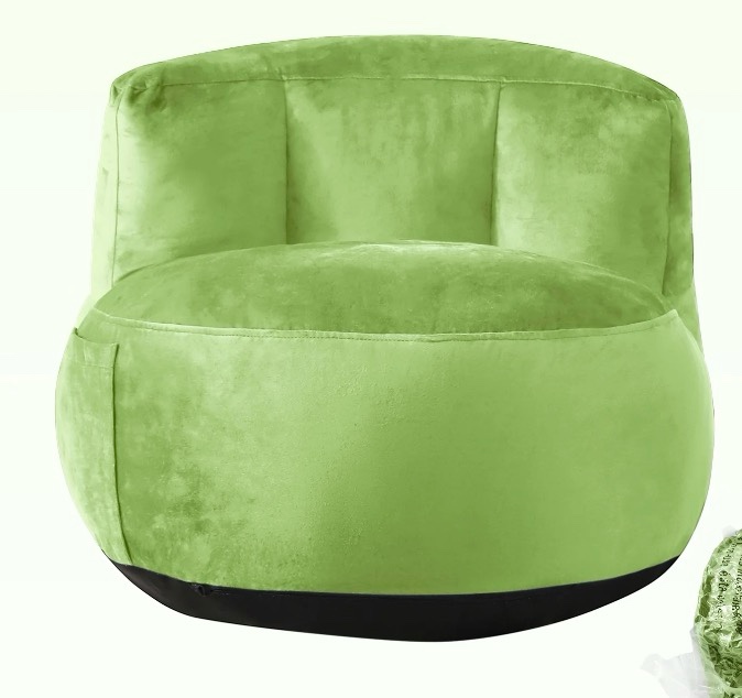 yalmila ultra soft bean bag chair for kids ,zipper comfy chair(2.5ft, lime green)!note small sizes!