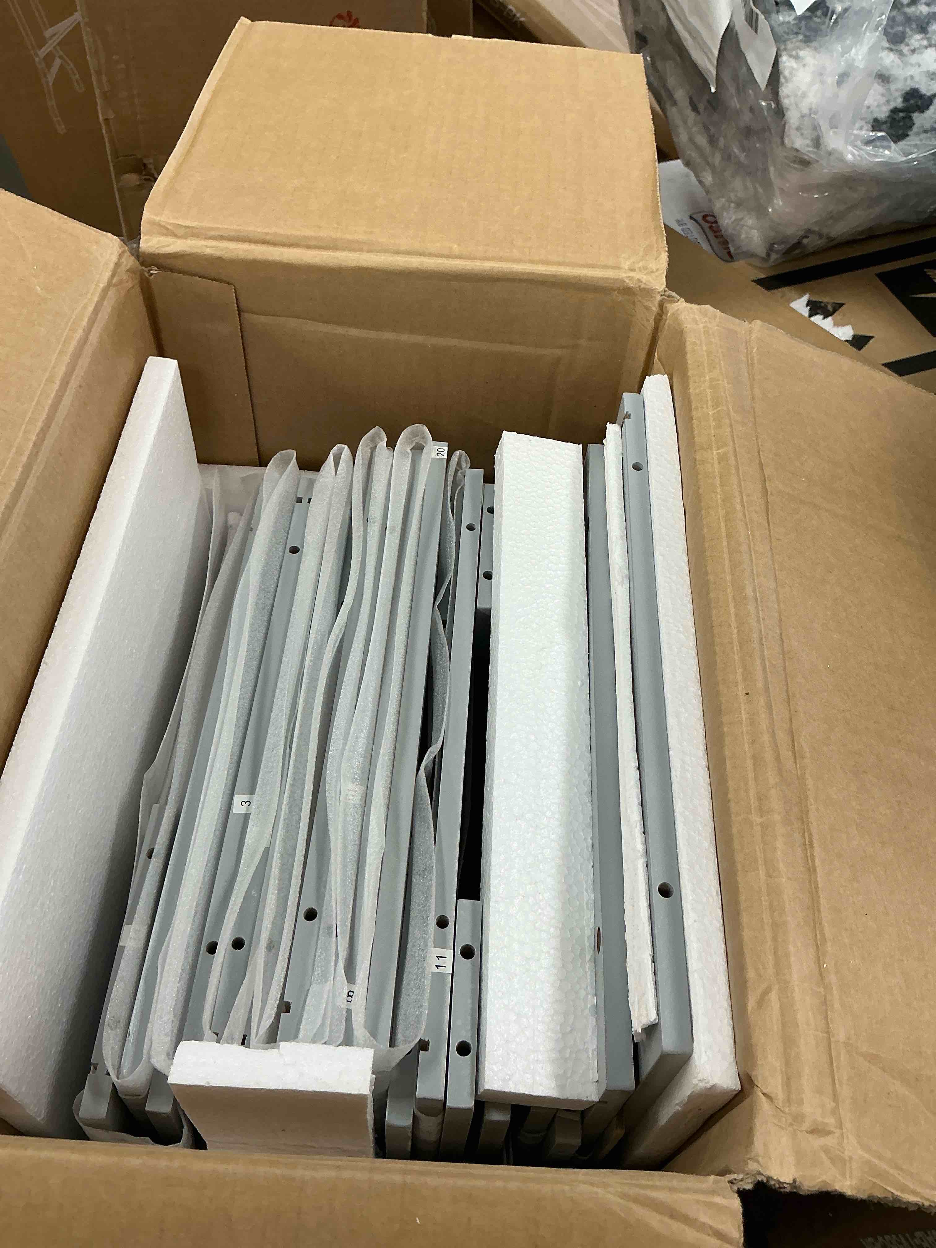 Condition photo showing New/Like New for Pirecart Pretend Play Corner Kitchen Kids Kitchen Playset Wooden Pretend Kitchen Toys with Faucet, Sink, Microwave, Oven, Storage Cabinets and Sounds & Lights, Gray