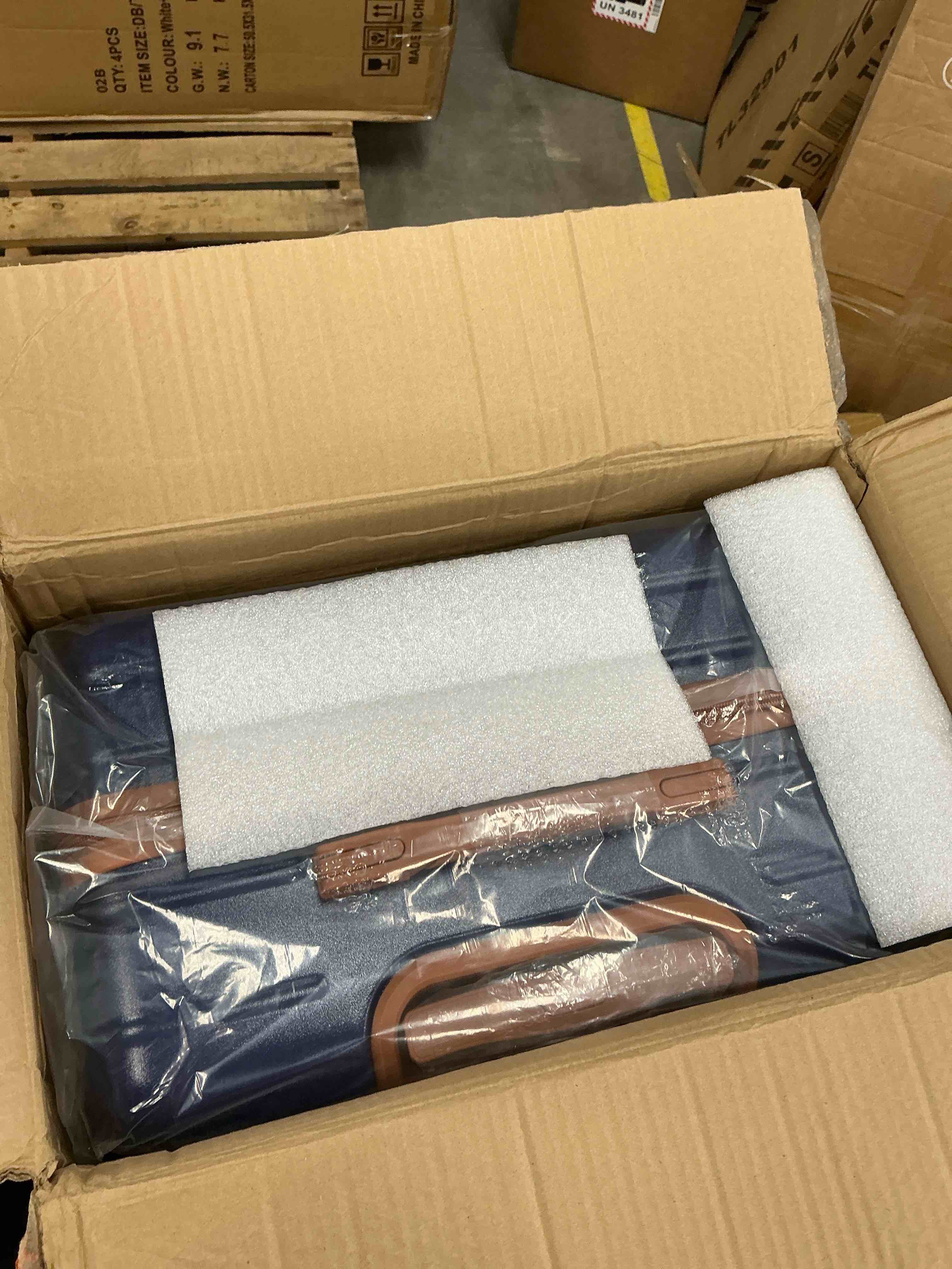 Condition photo showing New/Like New for Zimtown Luggage 3 Piece Set ABS Hardside Lightweight Suitcase with TSA Lock Spinner Wheels, Navy Blue