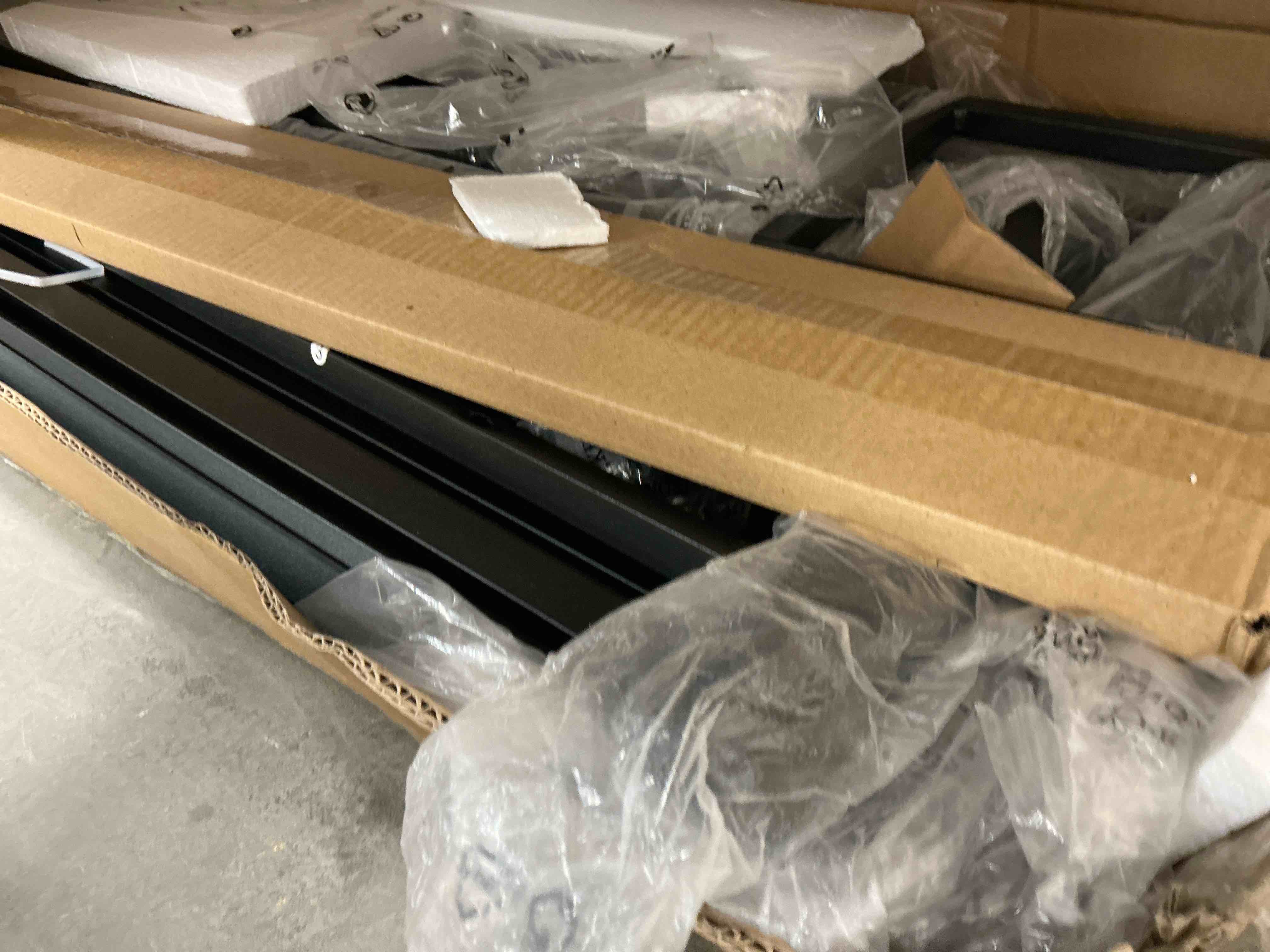 Condition photo showing Good Condition for Bestier Full Size Bed Frame with 49.2" High LED Storage Headboard Shelf, Metal Platform Bed, Black