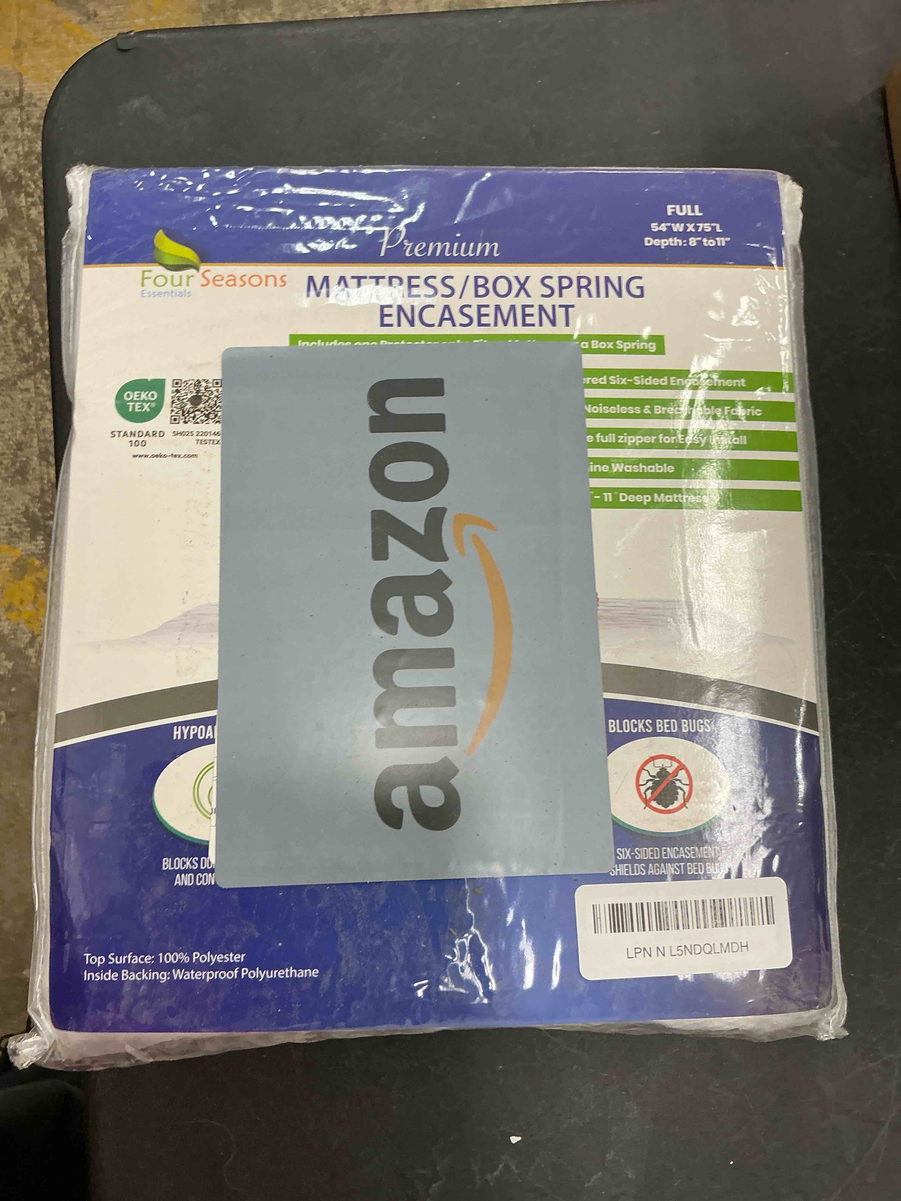 Condition photo showing New/Like New for Full Size Mattress or Box Spring Encasement (8"-11" Depth) Waterproof Zippered Protector Hypoallergenic Premium Bedbug Double Size Bed Cover Protects from Dust White Full 8"-11" Depth