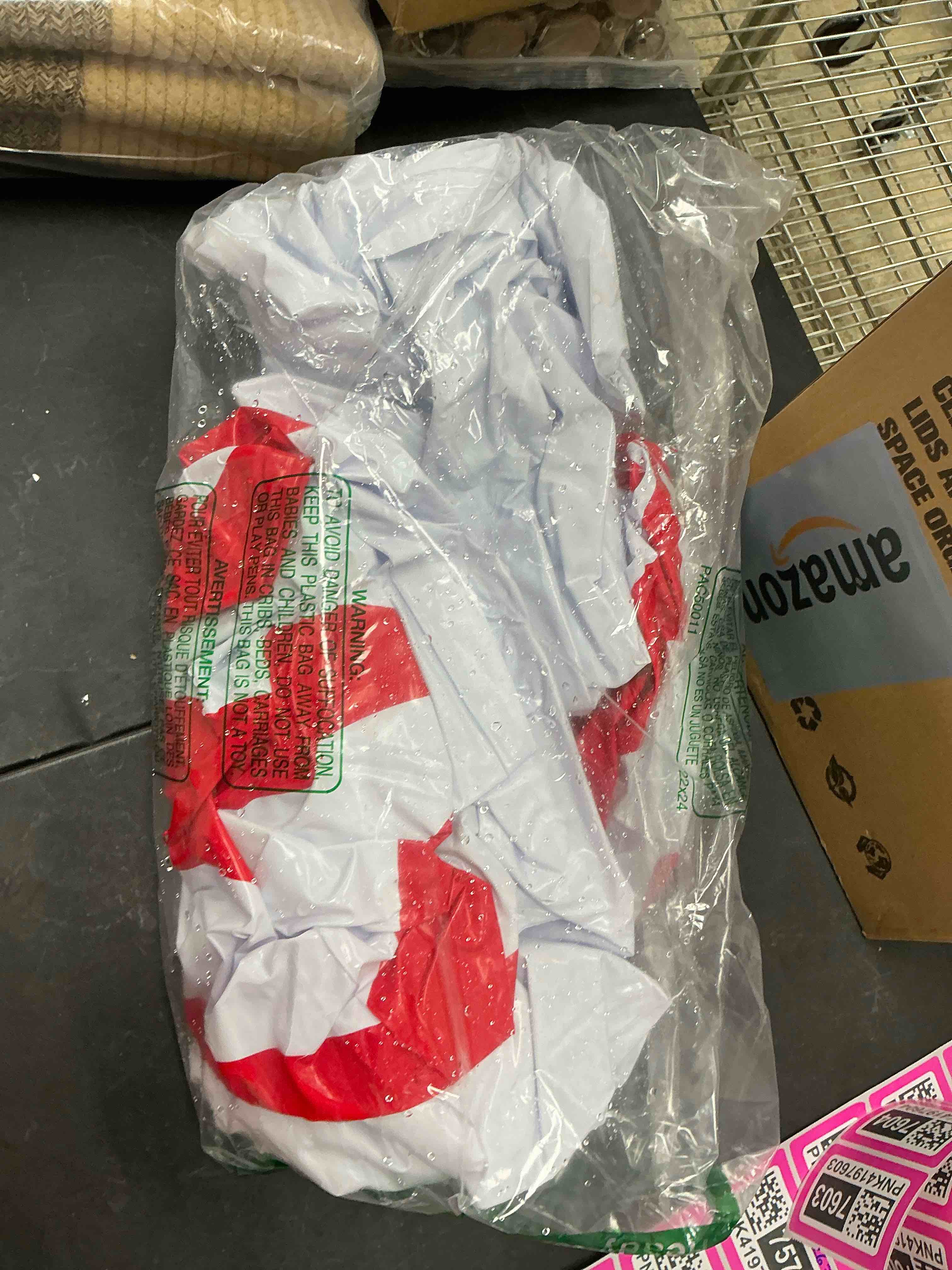 Condition photo showing As Is for 2 Pcs Christmas Inflatable Outdoor Decorations 4 FT Christmas Candy Inflatable Column Decoration for Winter Xmas Lawn Yard Garden Home Decor 2 Candy