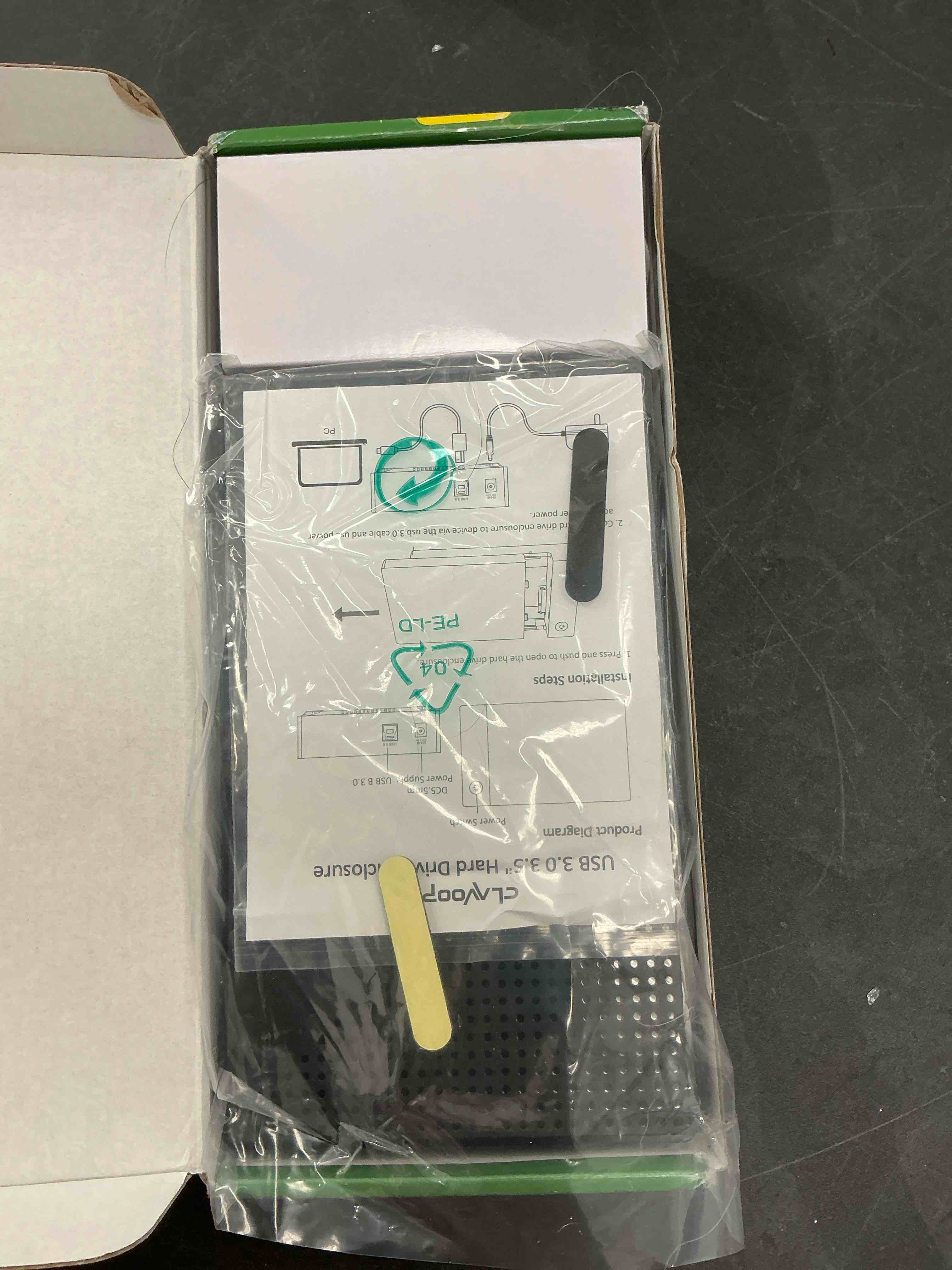 Condition photo showing Good Condition for 3.5 Hard Drive Enclosure, USB 3.0 Internal/External Hard Drive Case for 3.5/2.5 inch SATA HDD Up to 20TB Data Recovery Kit Support UASP with 12V 24W Power Adapter SATA Enclosure