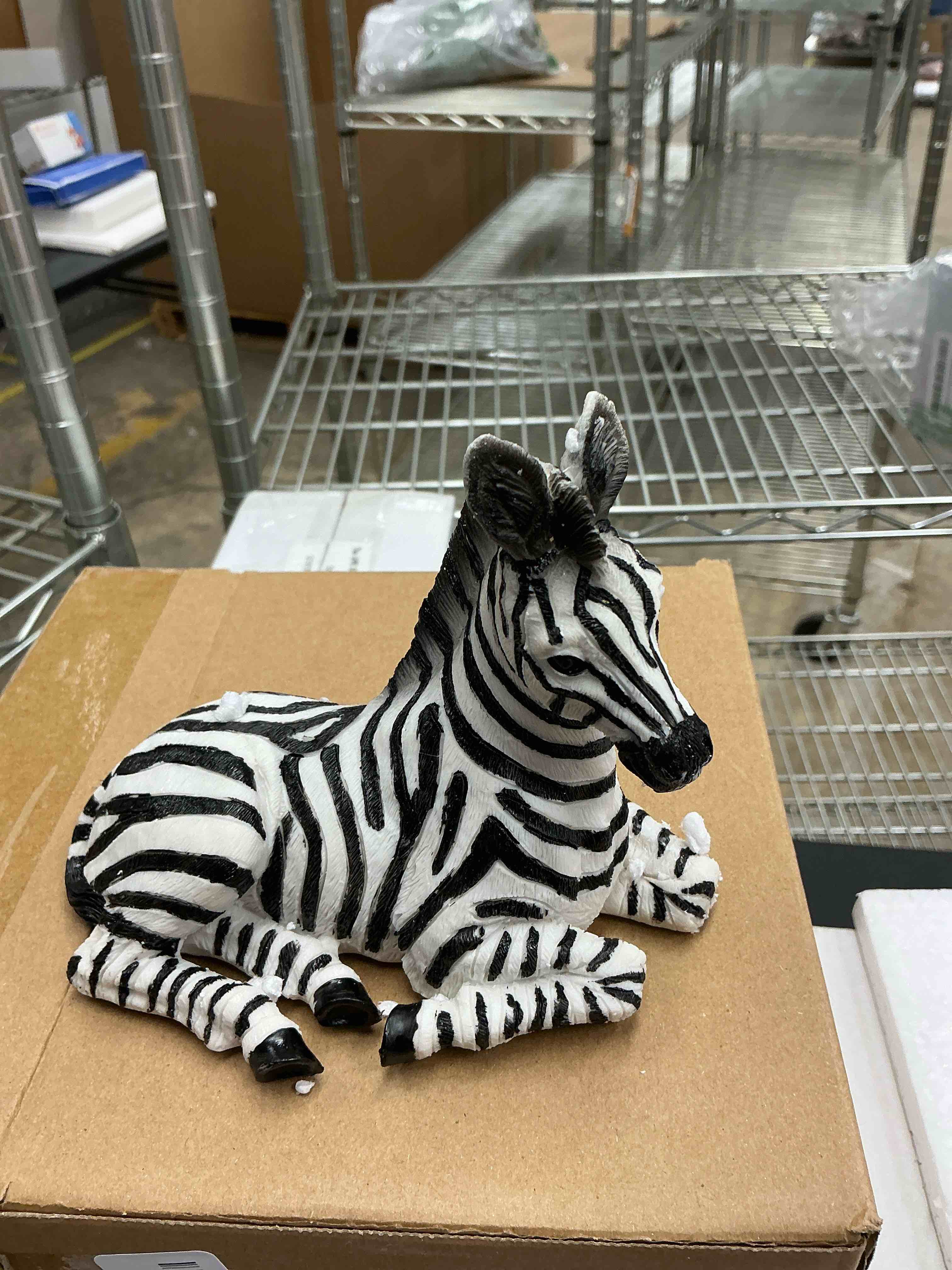 Condition photo showing New/Like New for Zebra Table Sculpture - Resin Zebra Figurine - Black, White - African Safari Zebra Collectible for Bedroom, Living Room, Office, Bookshelf, Mantel, Entryway, Foyer, Nursery -5.9inch L x 3.54inch H
