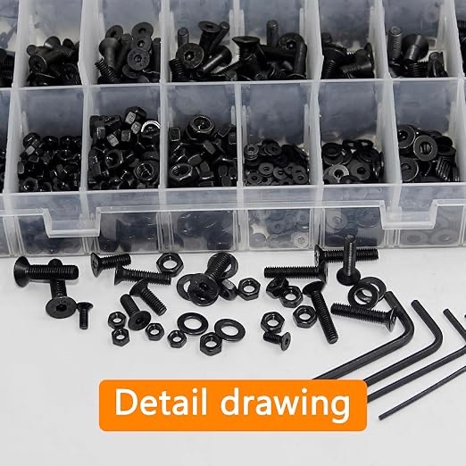 Condition photo showing Good Condition for 1715Pcs M2 M3 M4 M5 Screw Kit - 3D Printer Mini Screw, Allen Head/Flat Head/Countersunk Bolt/Screws,