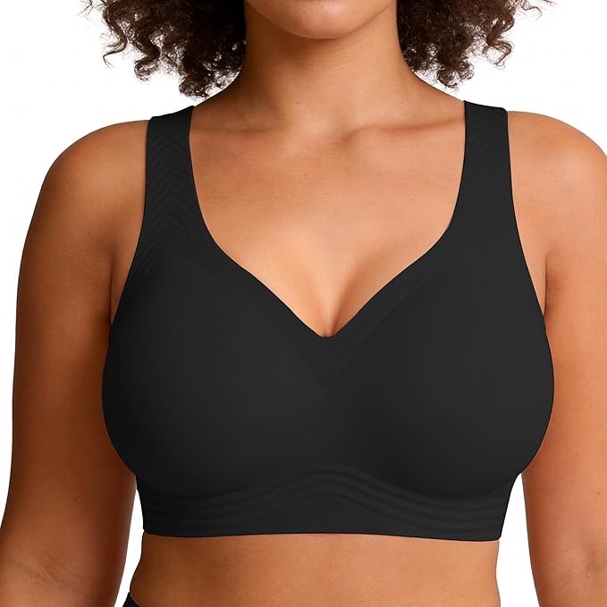 Soft Intention Jelly Wireless Bra Seamless Push Up Full Coverage Supportive Everyday Sport T-Shirt B