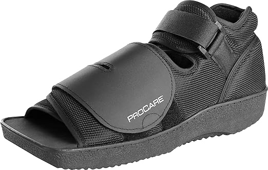 procare 79-81237 squared toe post-op shoe large (shoe size: men's 9.5 - 12 / women's 10.5 - 13)