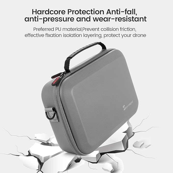 honlyn carrying case for dji neo 2 drone, case portable pu leather storage shoulder bag fly more com